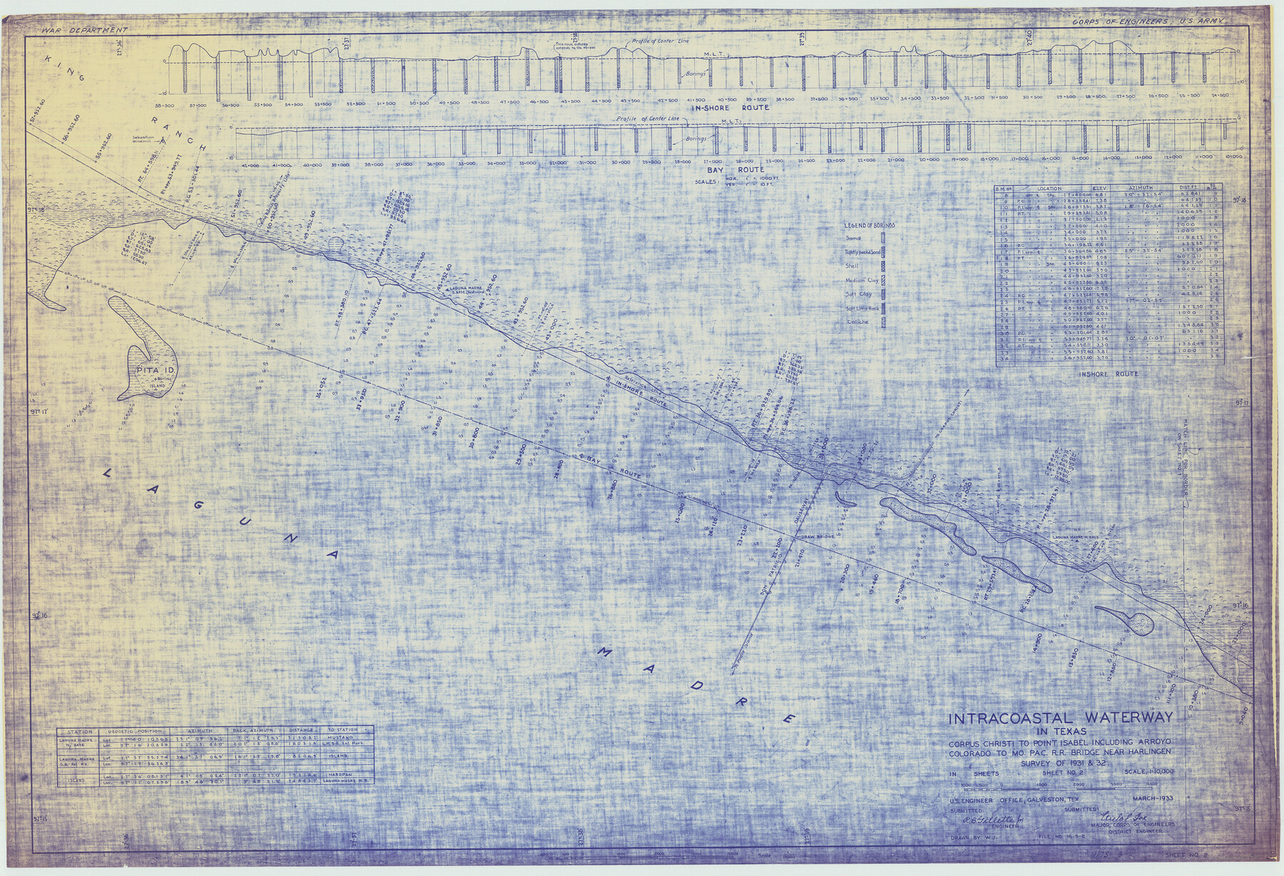 61845, Intracoastal Waterway in Texas - Corpus Christi to Point Isabel including Arroyo Colorado to Mo. Pac. R.R. Bridge Near Harlingen, General Map Collection