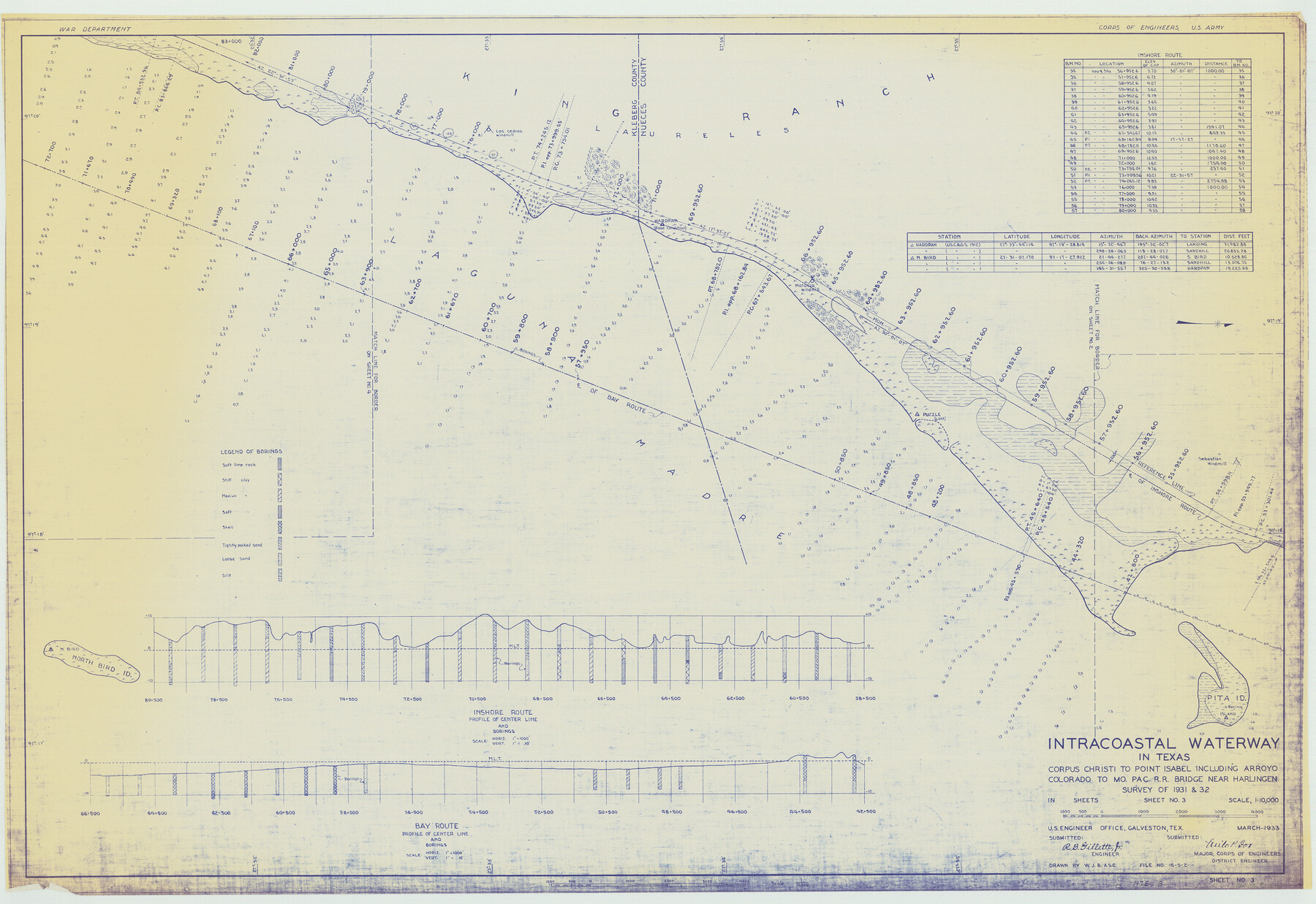 61846, Intracoastal Waterway in Texas - Corpus Christi to Point Isabel including Arroyo Colorado to Mo. Pac. R.R. Bridge Near Harlingen, General Map Collection