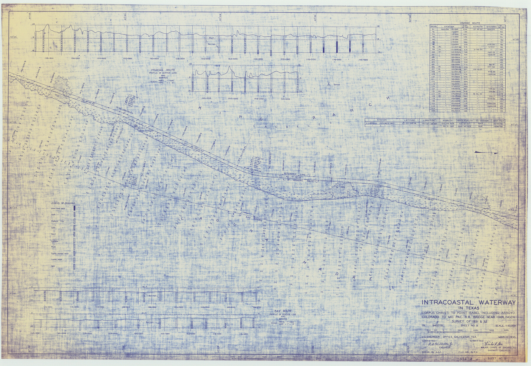 61848, Intracoastal Waterway in Texas - Corpus Christi to Point Isabel including Arroyo Colorado to Mo. Pac. R.R. Bridge Near Harlingen, General Map Collection