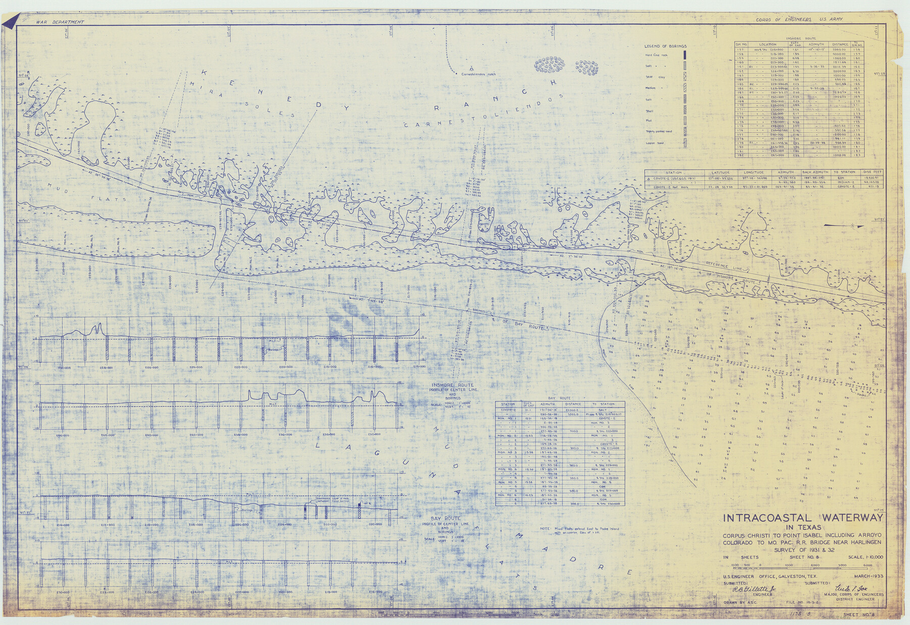 61851, Intracoastal Waterway in Texas - Corpus Christi to Point Isabel including Arroyo Colorado to Mo. Pac. R.R. Bridge Near Harlingen, General Map Collection