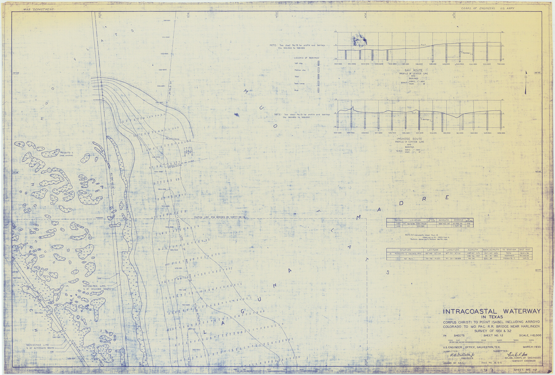 61857, Intracoastal Waterway in Texas - Corpus Christi to Point Isabel including Arroyo Colorado to Mo. Pac. R.R. Bridge Near Harlingen, General Map Collection