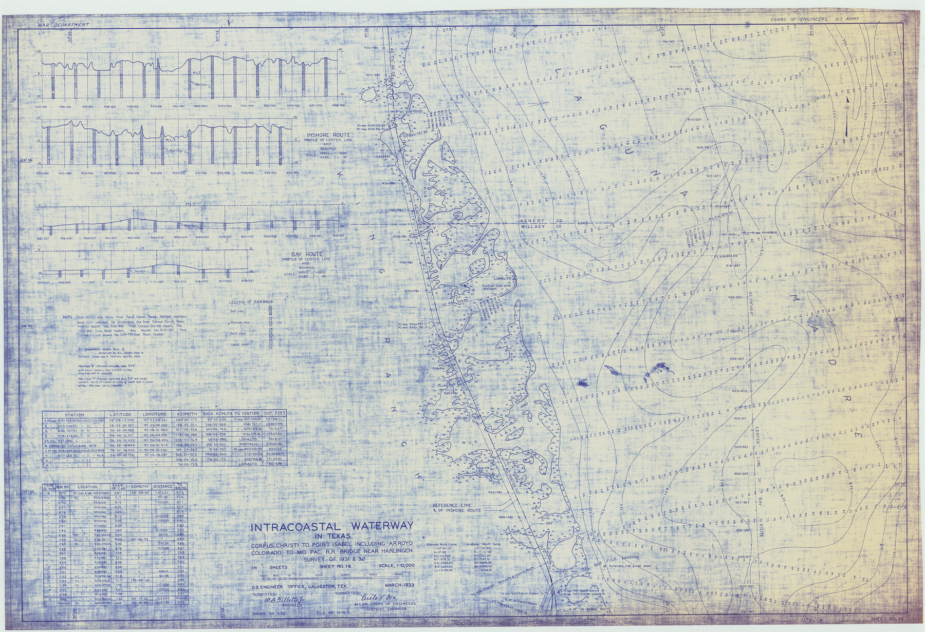 61862, Intracoastal Waterway in Texas - Corpus Christi to Point Isabel including Arroyo Colorado to Mo. Pac. R.R. Bridge Near Harlingen, General Map Collection