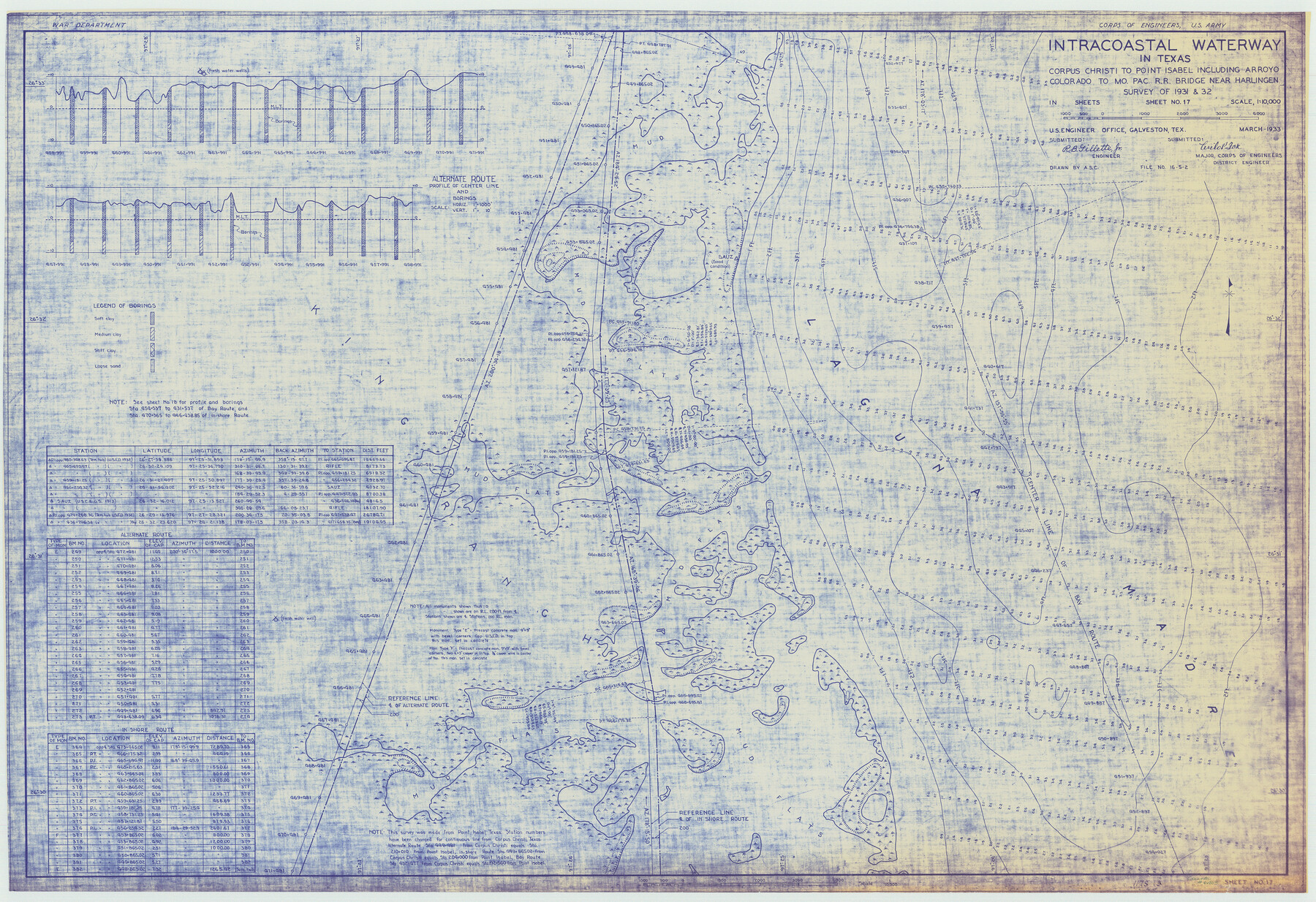 61863, Intracoastal Waterway in Texas - Corpus Christi to Point Isabel including Arroyo Colorado to Mo. Pac. R.R. Bridge Near Harlingen, General Map Collection