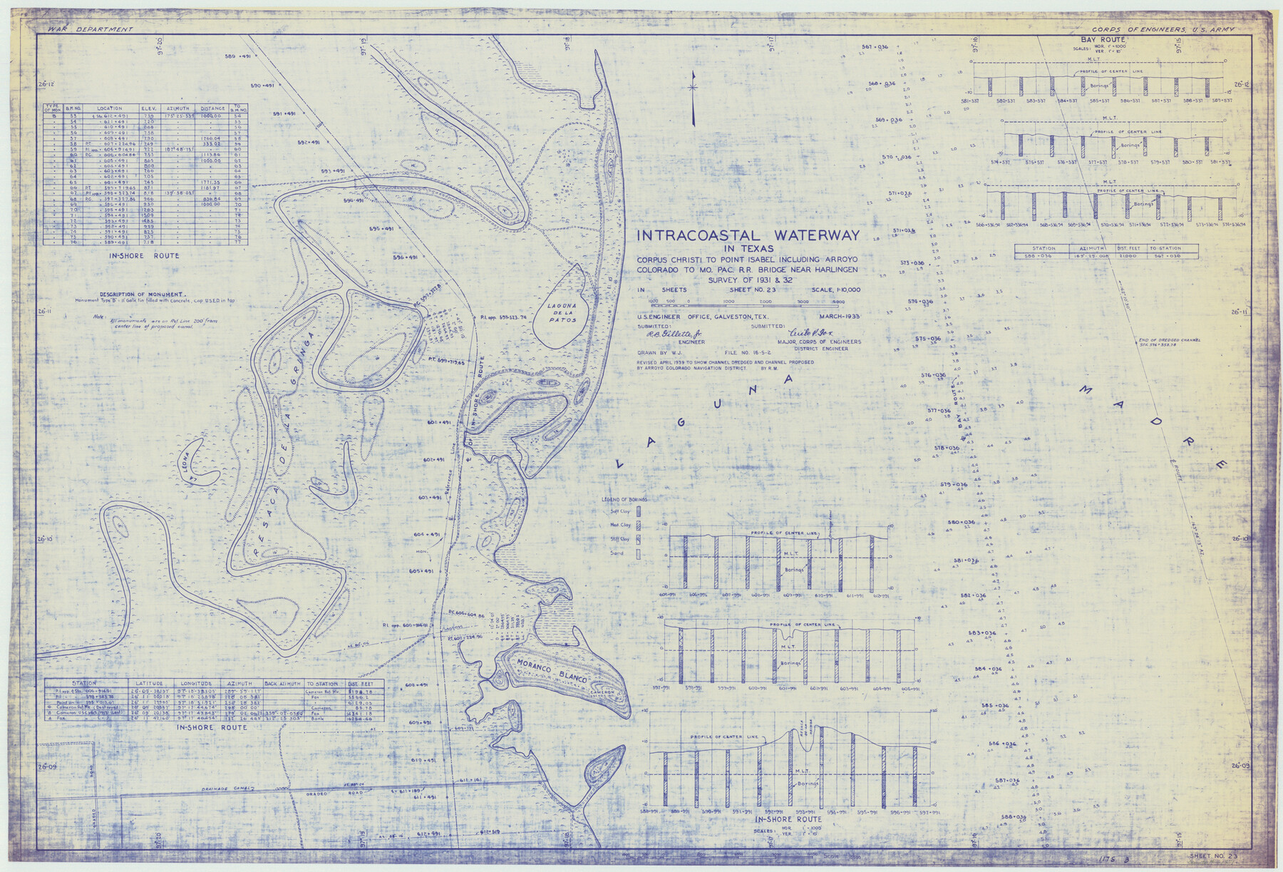 61871, Intracoastal Waterway in Texas - Corpus Christi to Point Isabel including Arroyo Colorado to Mo. Pac. R.R. Bridge Near Harlingen, General Map Collection