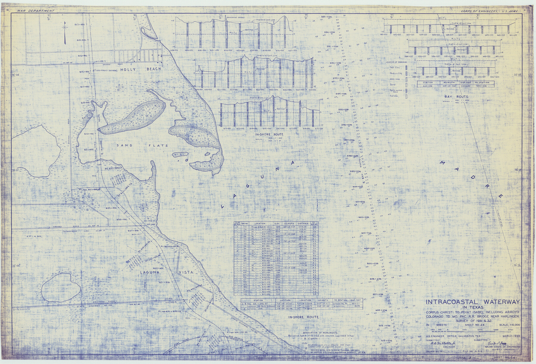 61872, Intracoastal Waterway in Texas - Corpus Christi to Point Isabel including Arroyo Colorado to Mo. Pac. R.R. Bridge Near Harlingen, General Map Collection