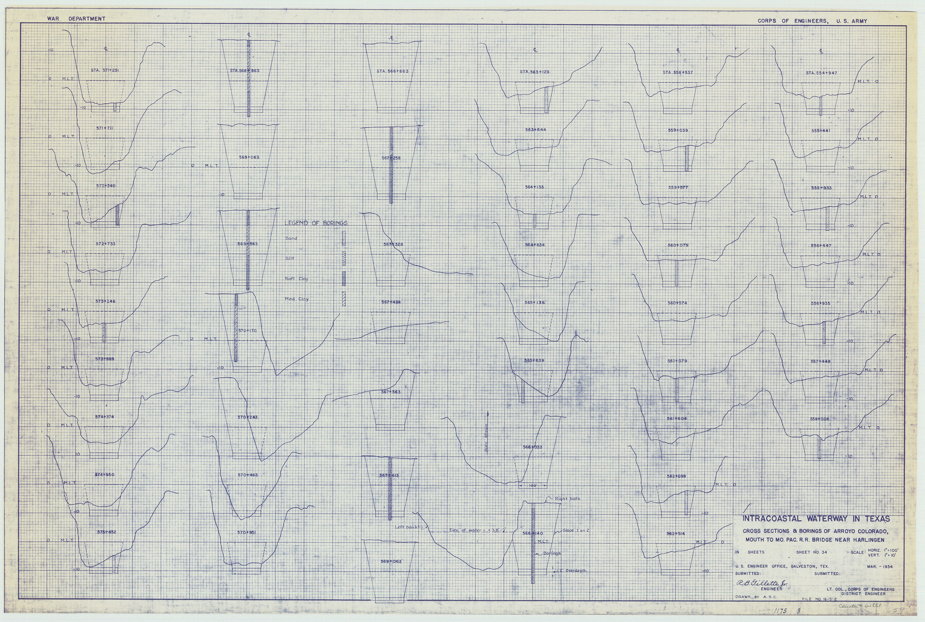 61881, Intracoastal Waterway in Texas - Corpus Christi to Point Isabel including Arroyo Colorado to Mo. Pac. R.R. Bridge Near Harlingen, General Map Collection