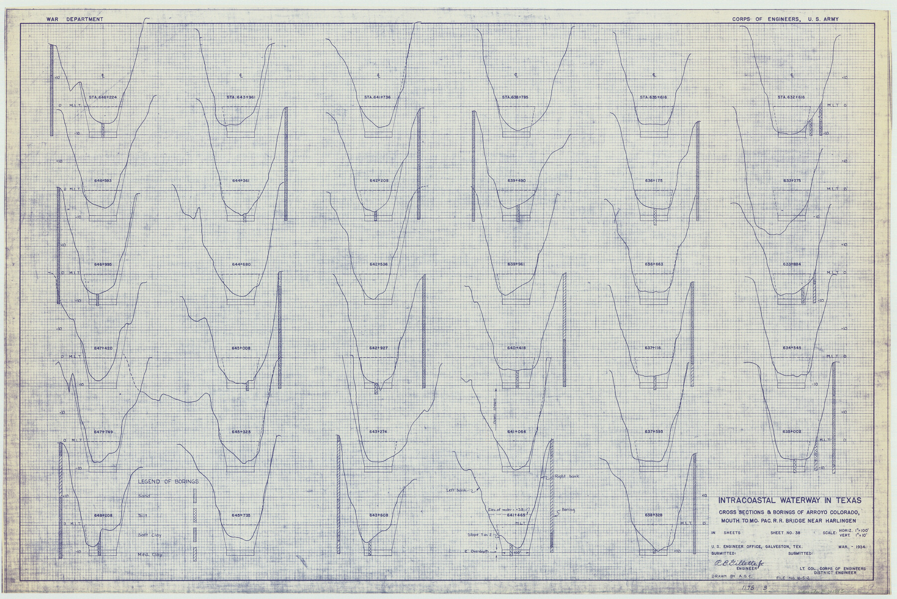 61885, Intracoastal Waterway in Texas - Corpus Christi to Point Isabel including Arroyo Colorado to Mo. Pac. R.R. Bridge Near Harlingen, General Map Collection