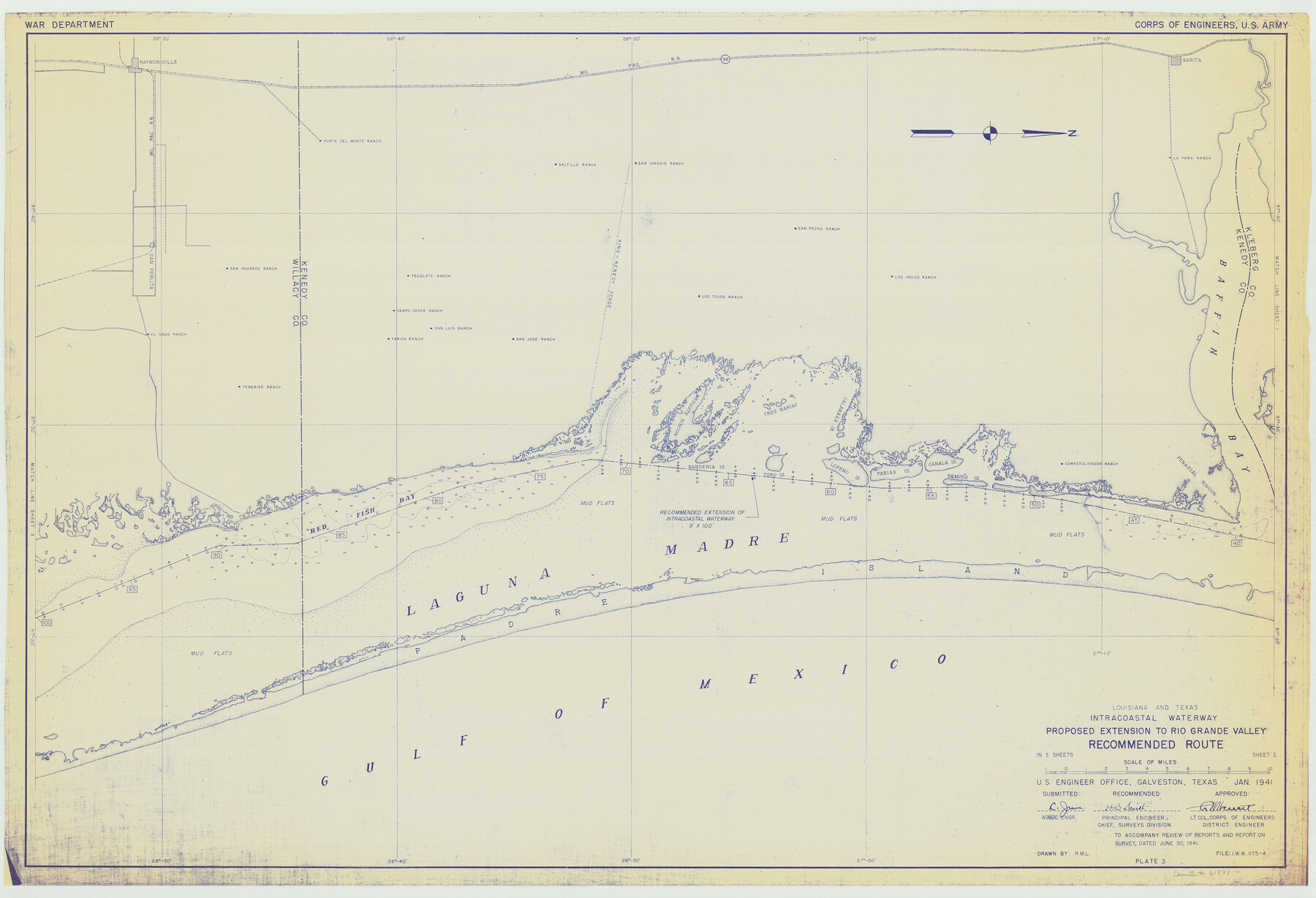 61891, Louisiana and Texas Intracoastal Waterway Proposed Extension to Rio Grande Valley, General Map Collection