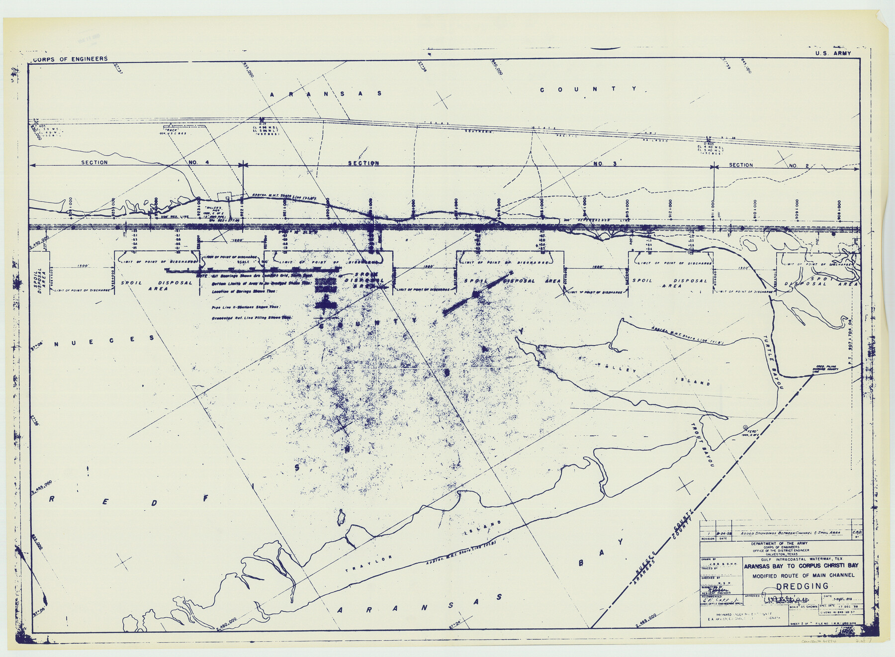 61894, Gulf Intracoastal Waterway, Tex. - Aransas Bay to Corpus Christi Bay - Modified Route of Main Channel/Dredging, General Map Collection