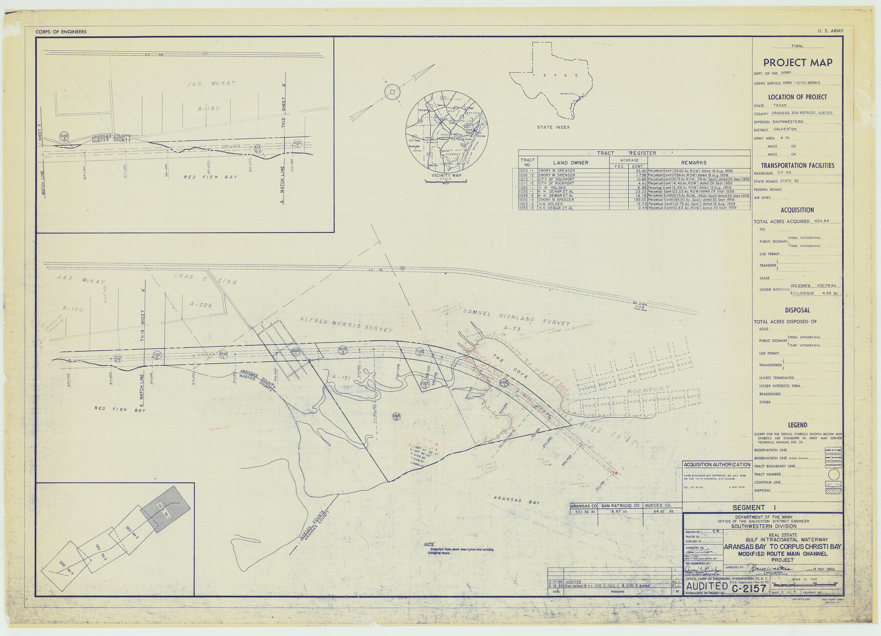 61900, Gulf Intracoastal Waterway - Aransas Bay to Corpus Christi Bay - Modified Route Main Channel, General Map Collection