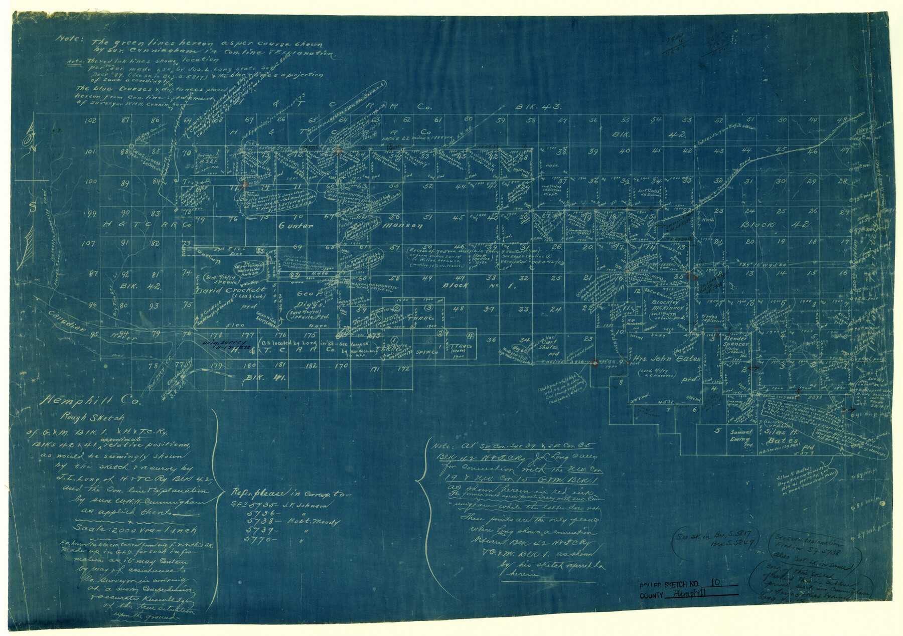 6192, Hemphill County Rolled Sketch 10, General Map Collection