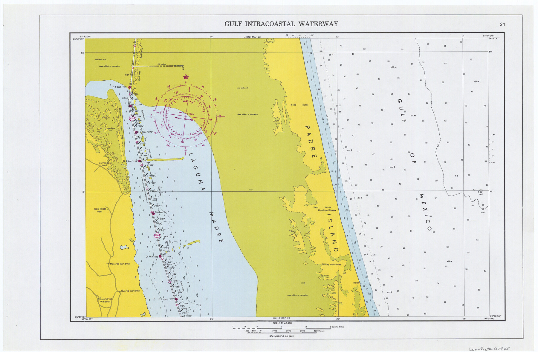 Maps Of Gulf Intracoastal Waterway Texas Sabine River To The Rio Grande And Connecting 4070