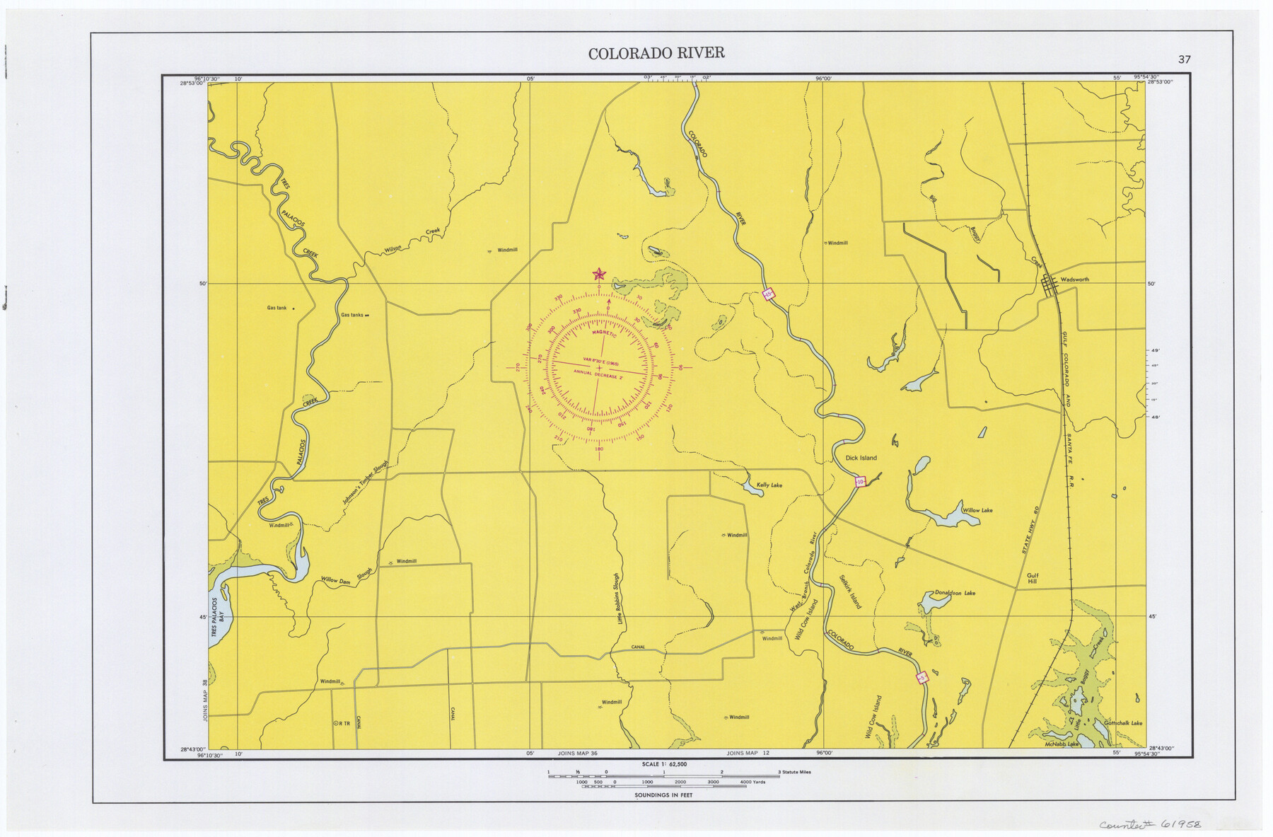 61958, Maps of Gulf Intracoastal Waterway, Texas - Sabine River to the Rio Grande and connecting waterways including ship channels, General Map Collection