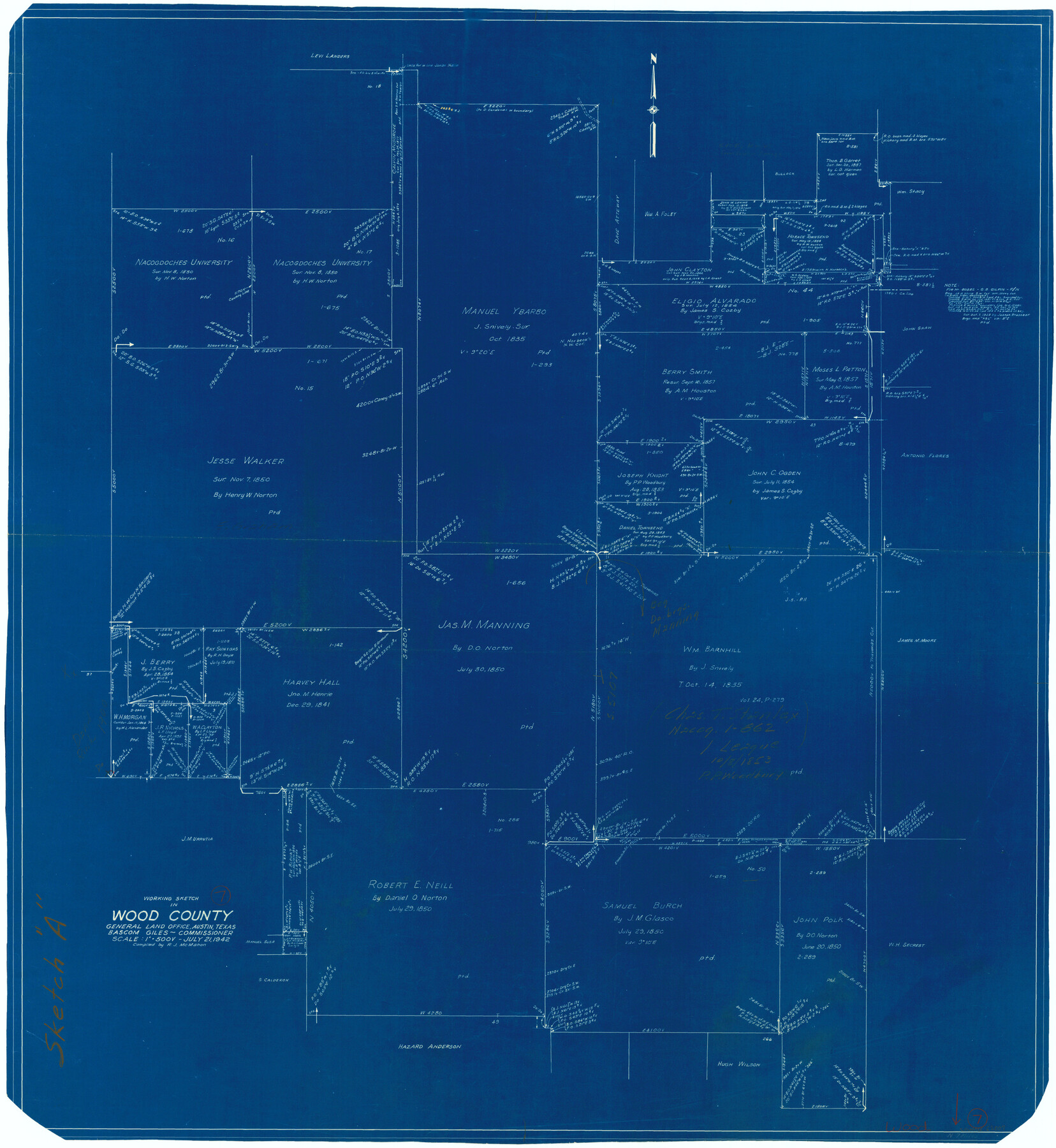 62007, Wood County Working Sketch 7, General Map Collection