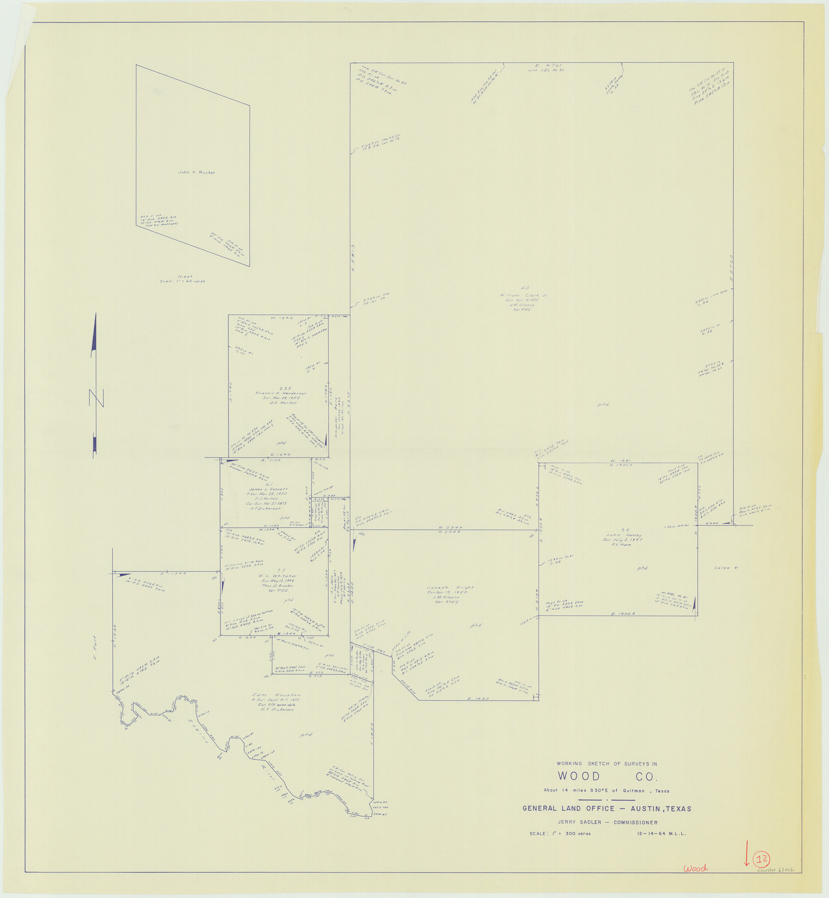 62012, Wood County Working Sketch 12, General Map Collection