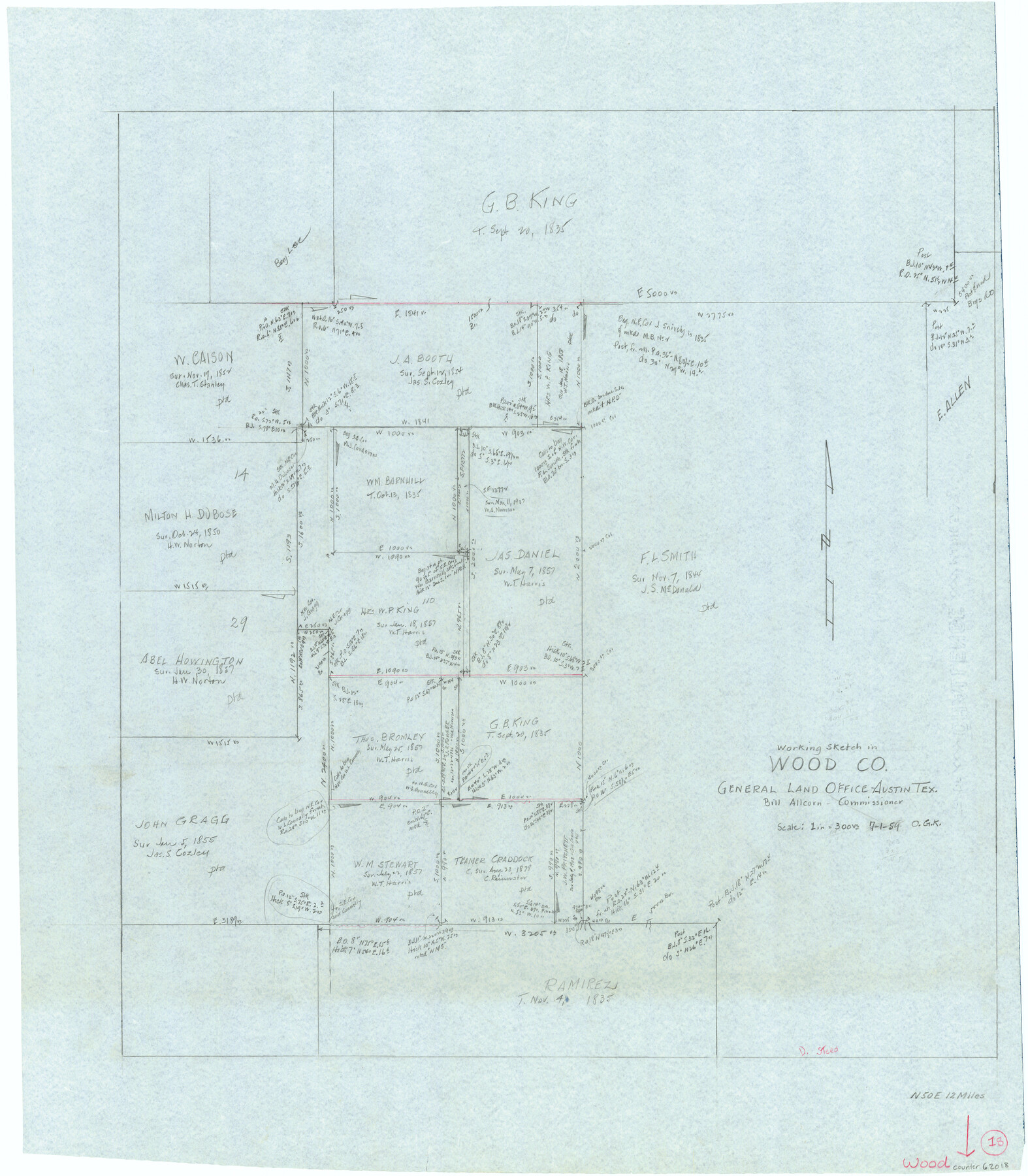 62018, Wood County Working Sketch 18, General Map Collection