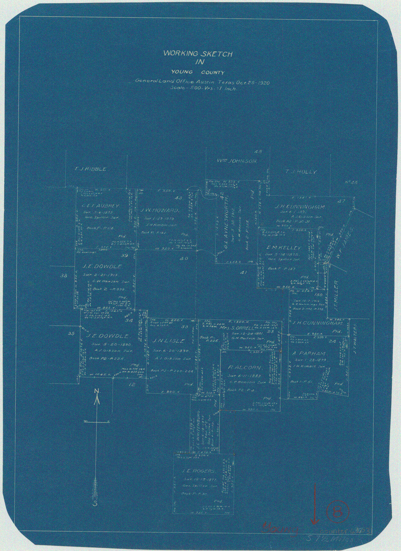 62031, Young County Working Sketch 8, General Map Collection