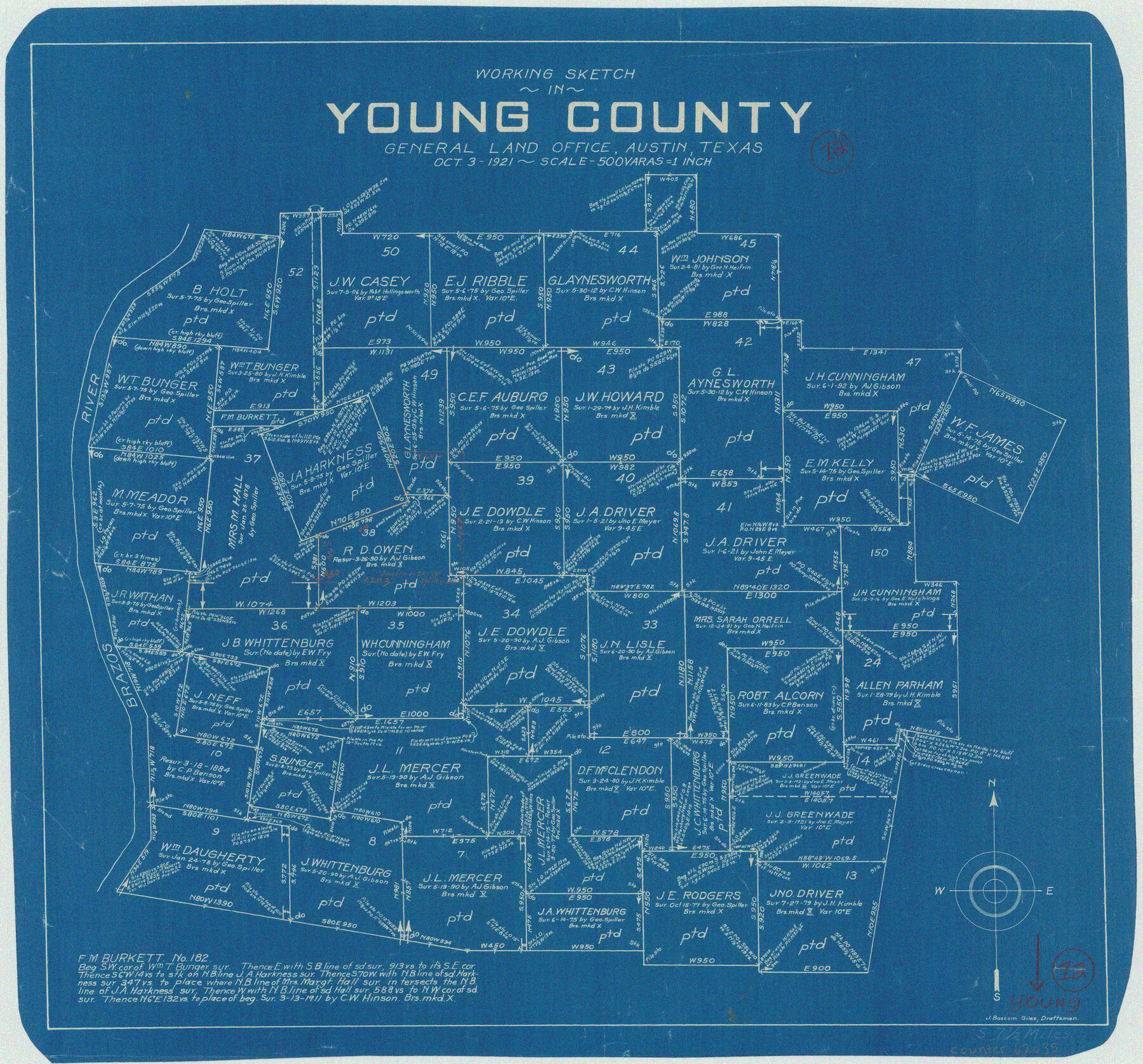 62035, Young County Working Sketch 12, General Map Collection