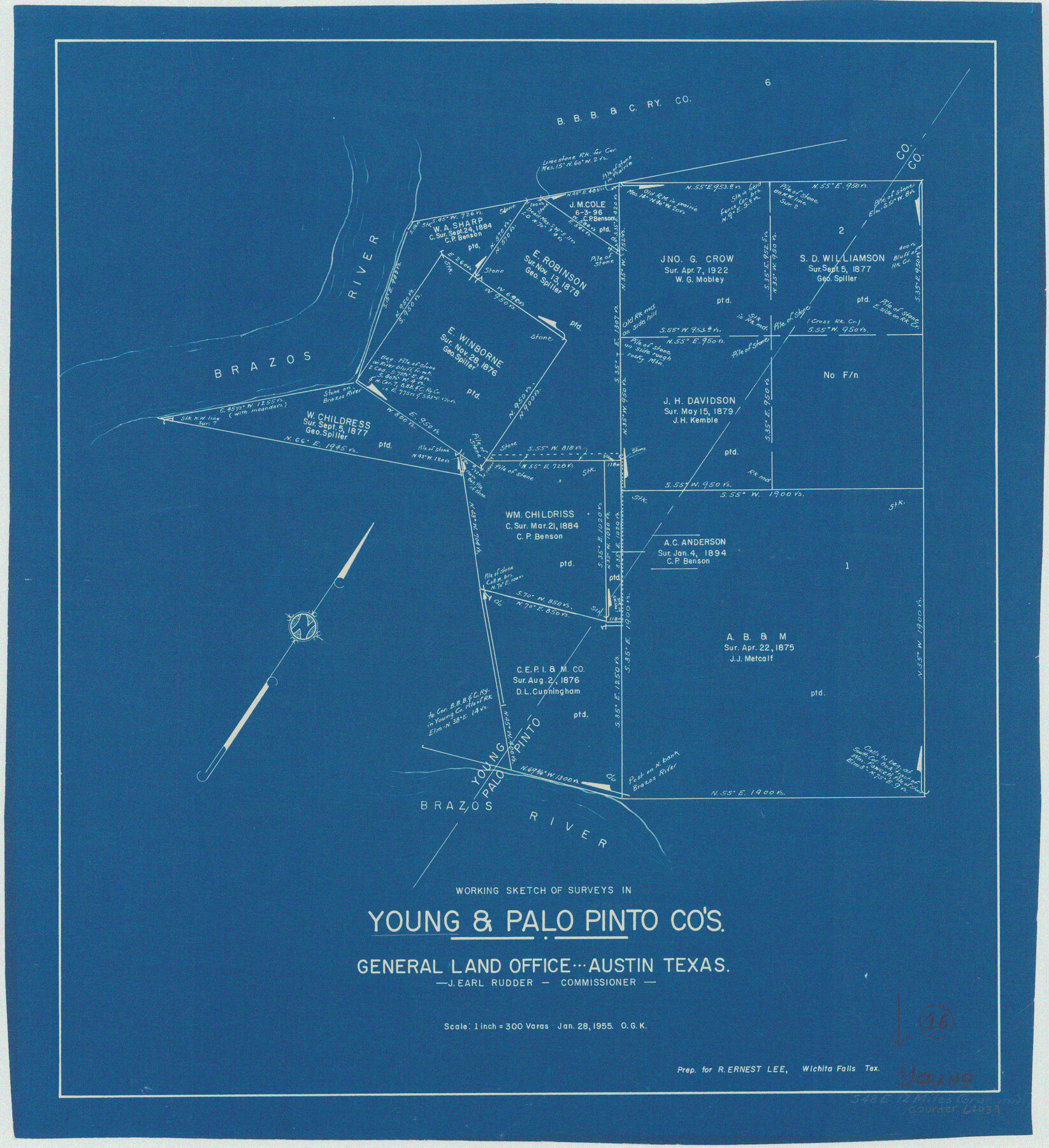 62039, Young County Working Sketch 16, General Map Collection