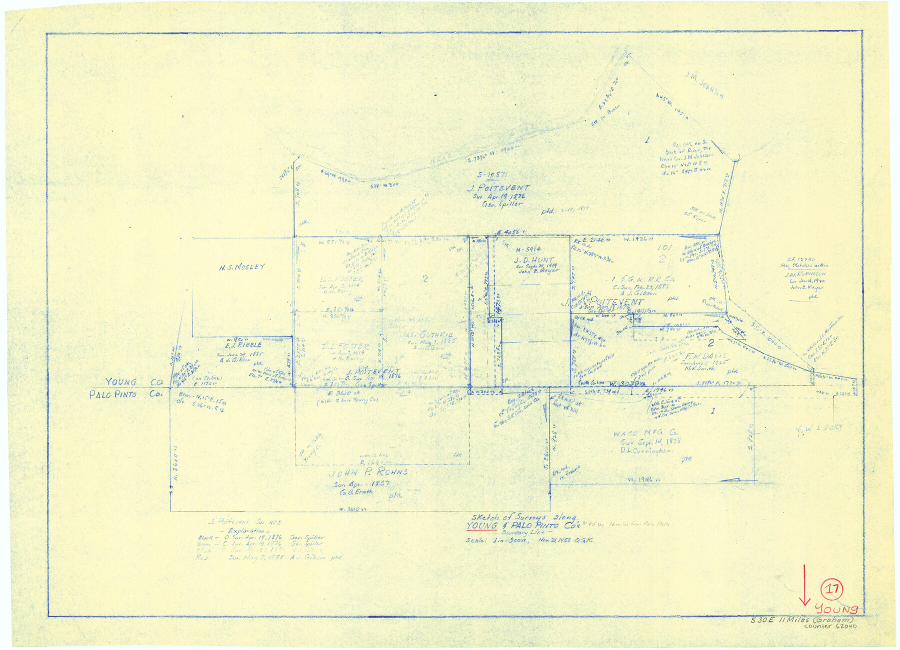 62040, Young County Working Sketch 17, General Map Collection