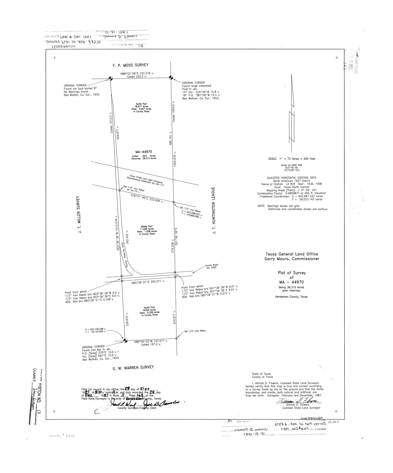 6205, Henderson County Rolled Sketch 13, General Map Collection