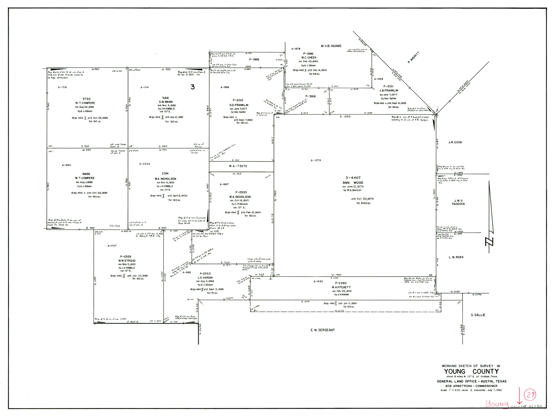 62050, Young County Working Sketch 27, General Map Collection