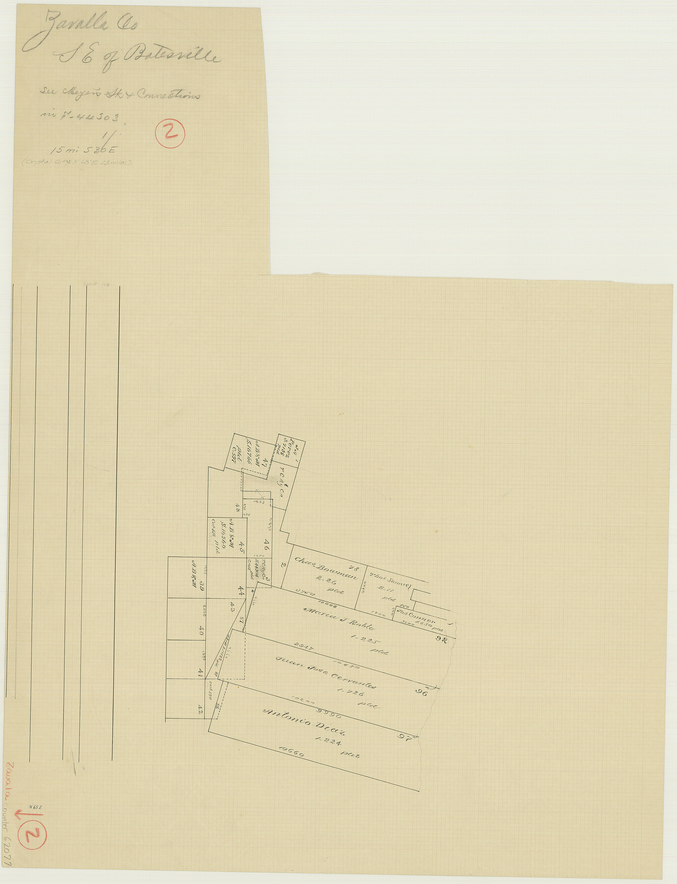 62077, Zavala County Working Sketch 2, General Map Collection