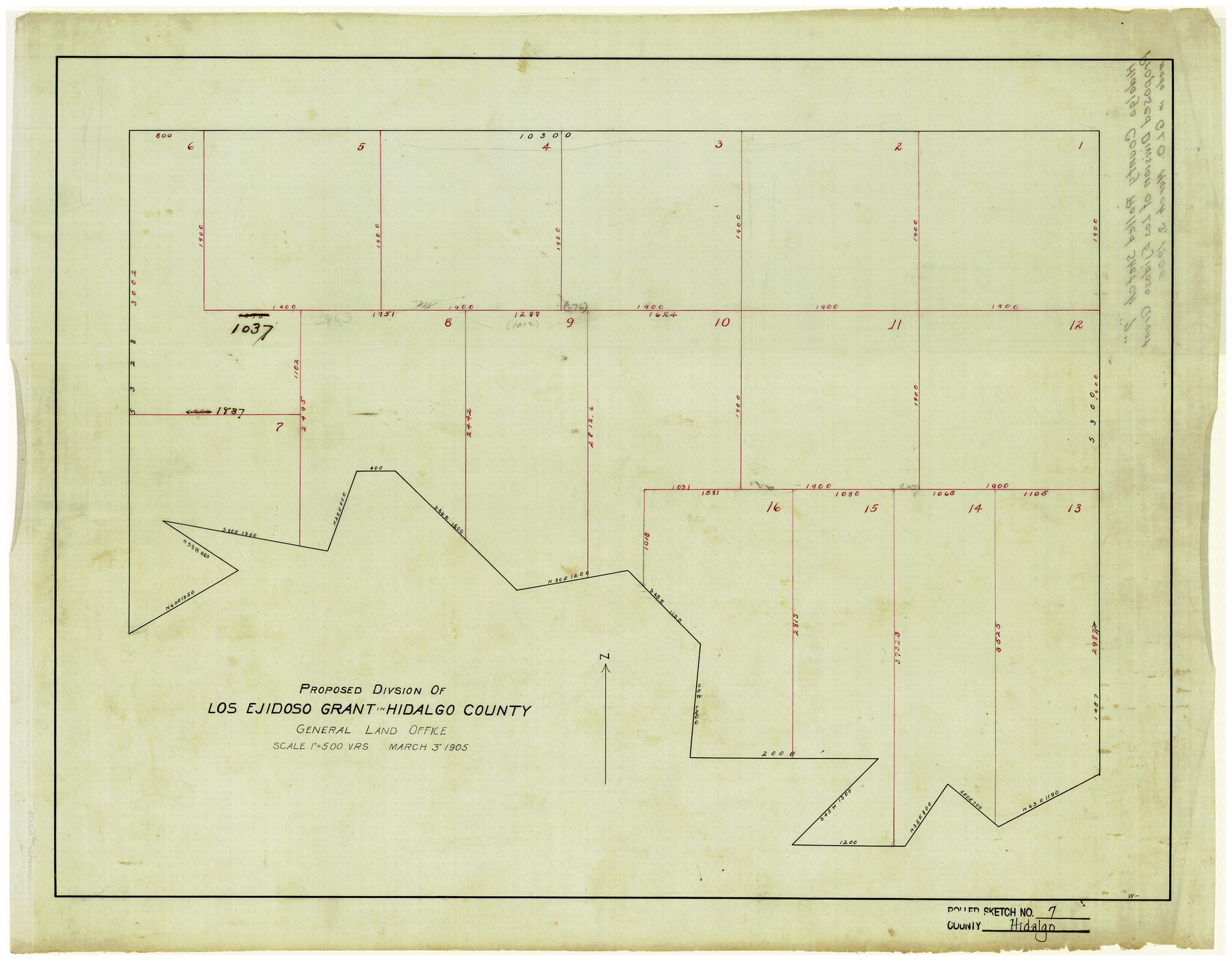 6208, Hidalgo County Rolled Sketch 7, General Map Collection