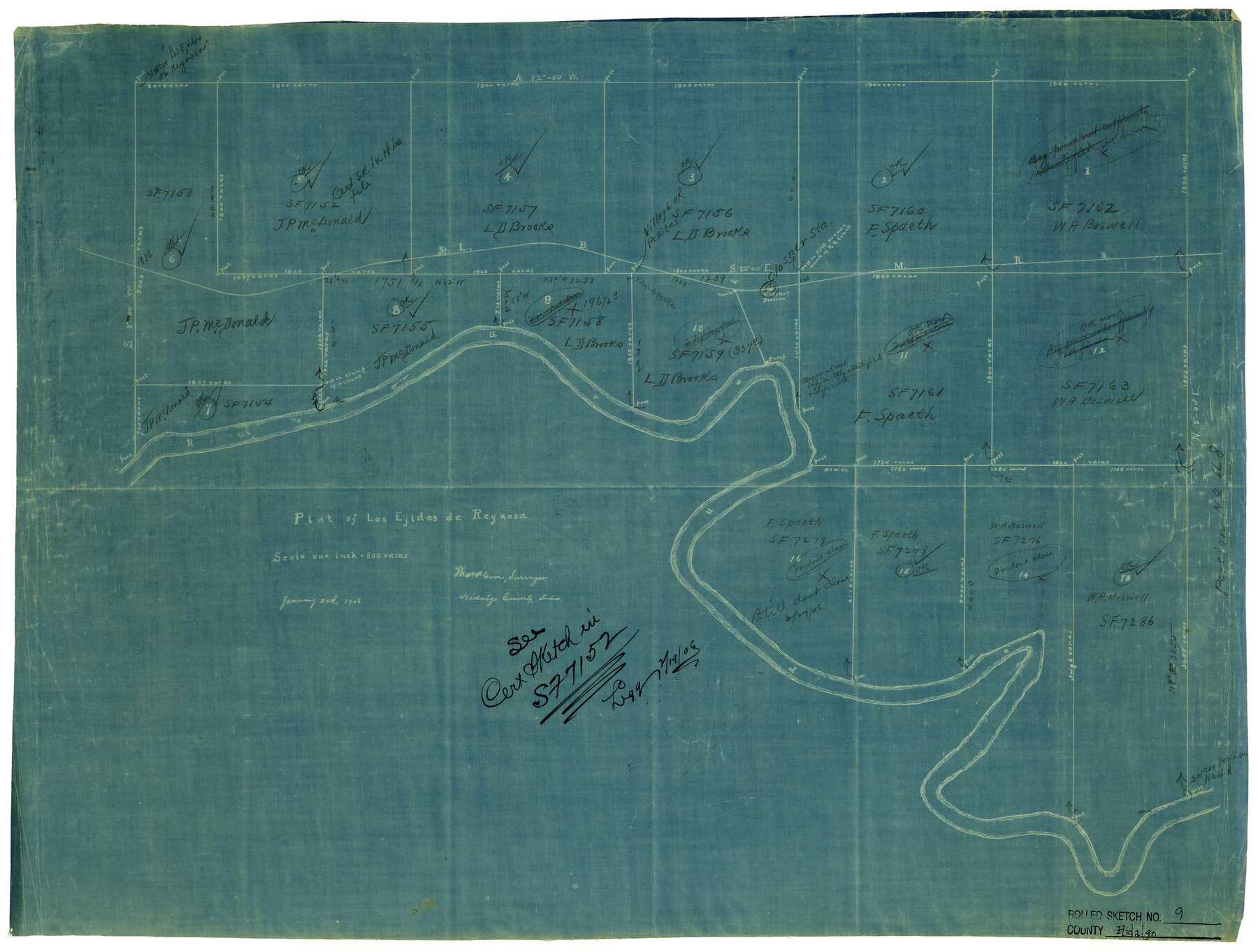 6210, Hidalgo County Rolled Sketch 9, General Map Collection
