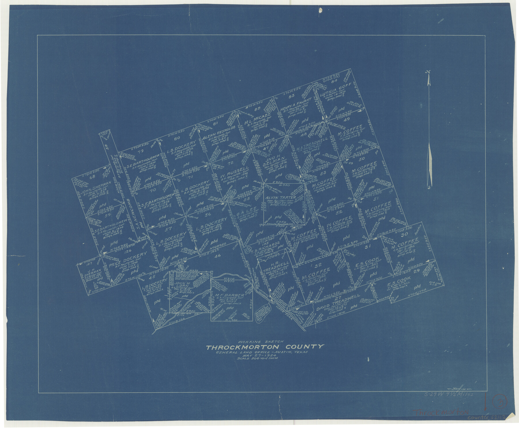 62112, Throckmorton County Working Sketch 3, General Map Collection