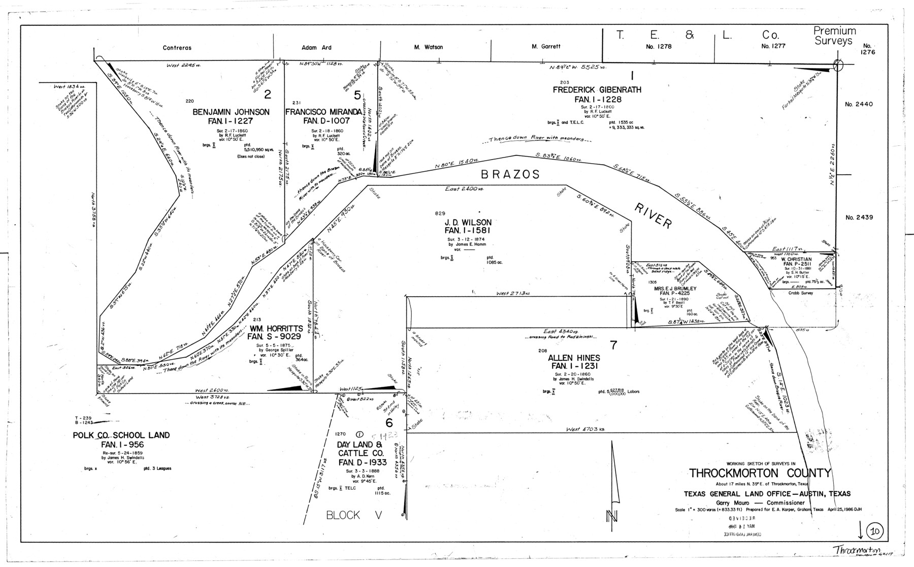 62119, Throckmorton County Working Sketch 10, General Map Collection