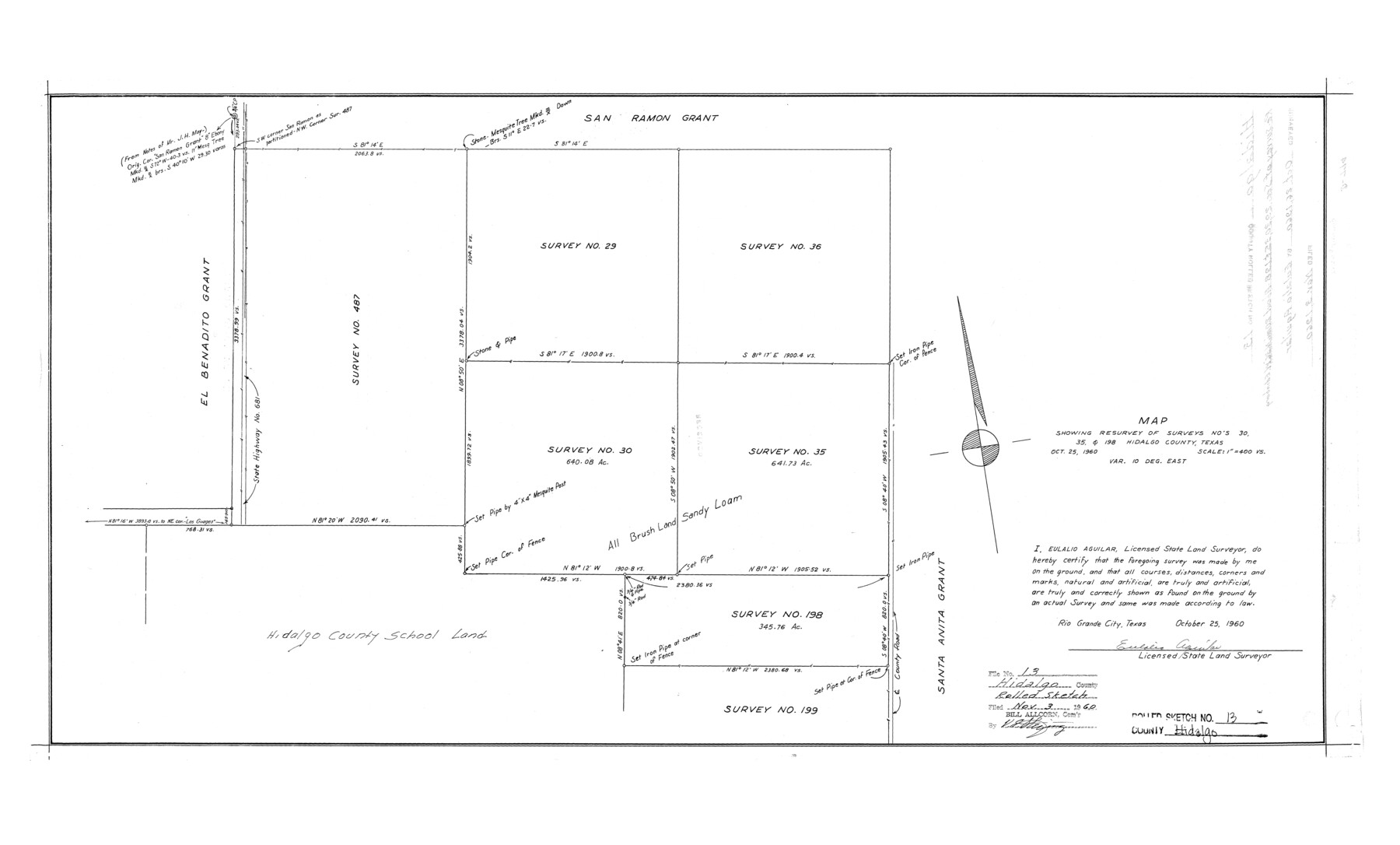 6212, Hidalgo County Rolled Sketch 13, General Map Collection