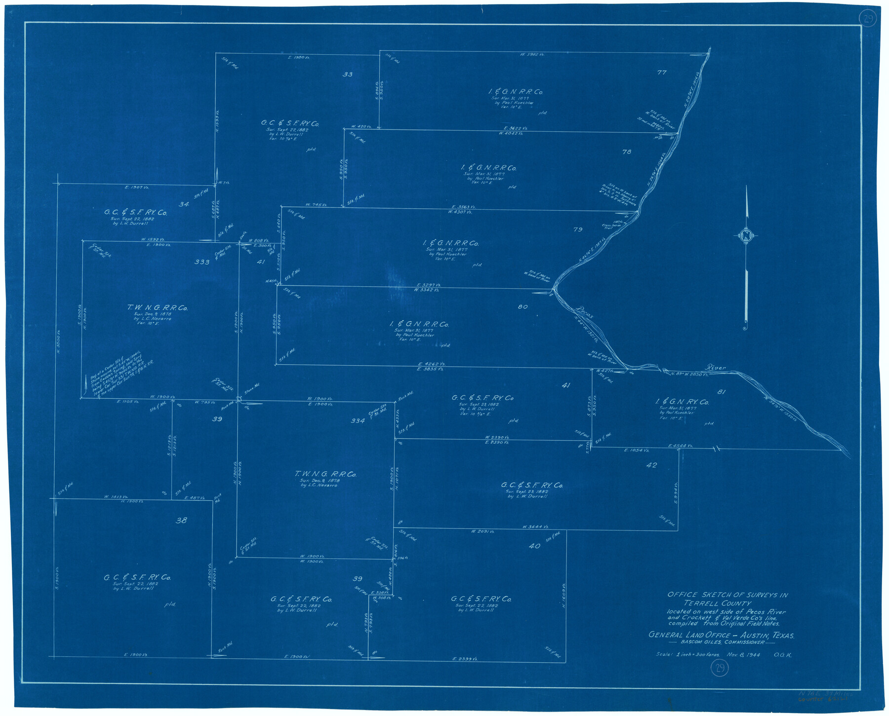 62121, Terrell County Working Sketch 29, General Map Collection