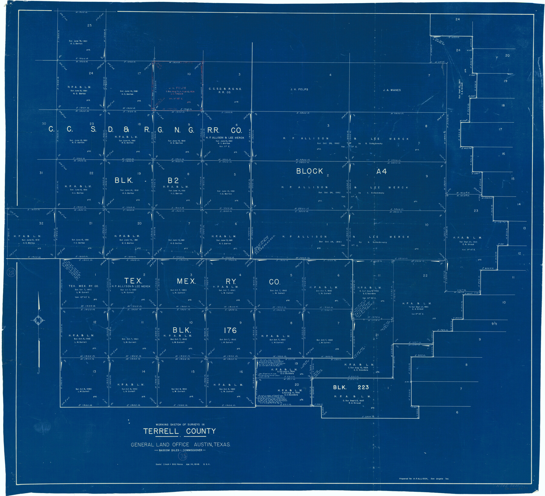 62127, Terrell County Working Sketch 35, General Map Collection