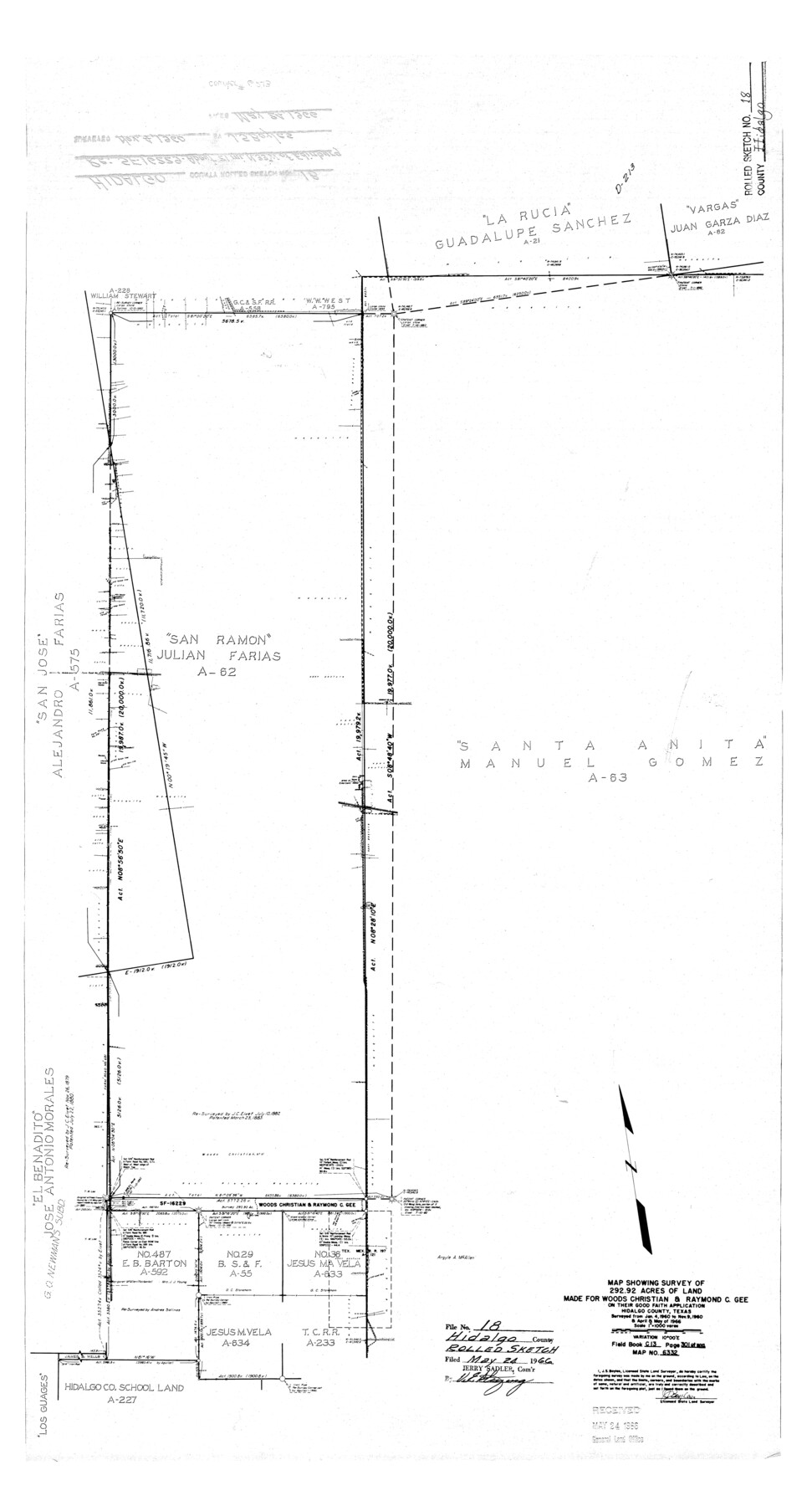 6213, Hidalgo County Rolled Sketch 18, General Map Collection