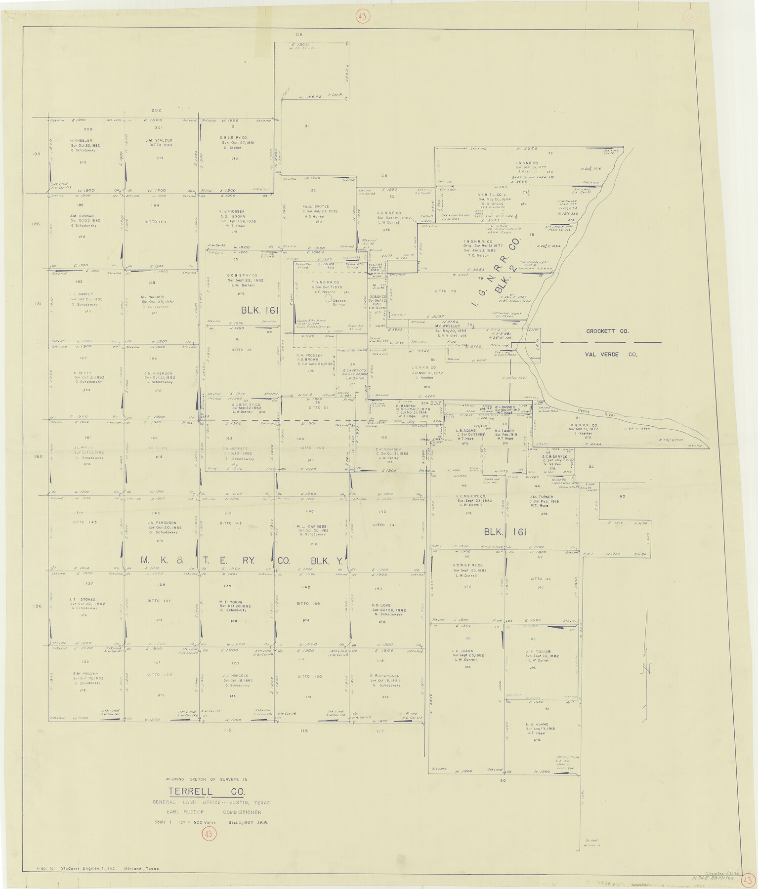 62136, Terrell County Working Sketch 43, General Map Collection