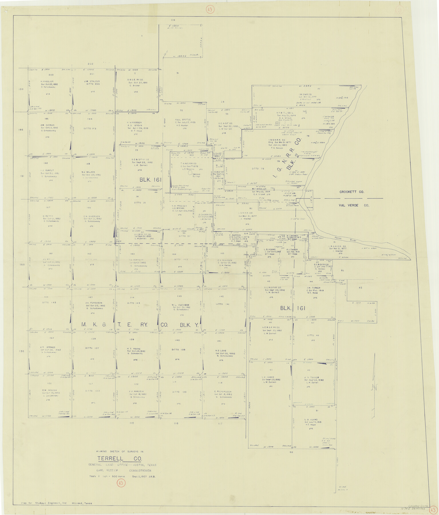 62136, Terrell County Working Sketch 43, General Map Collection
