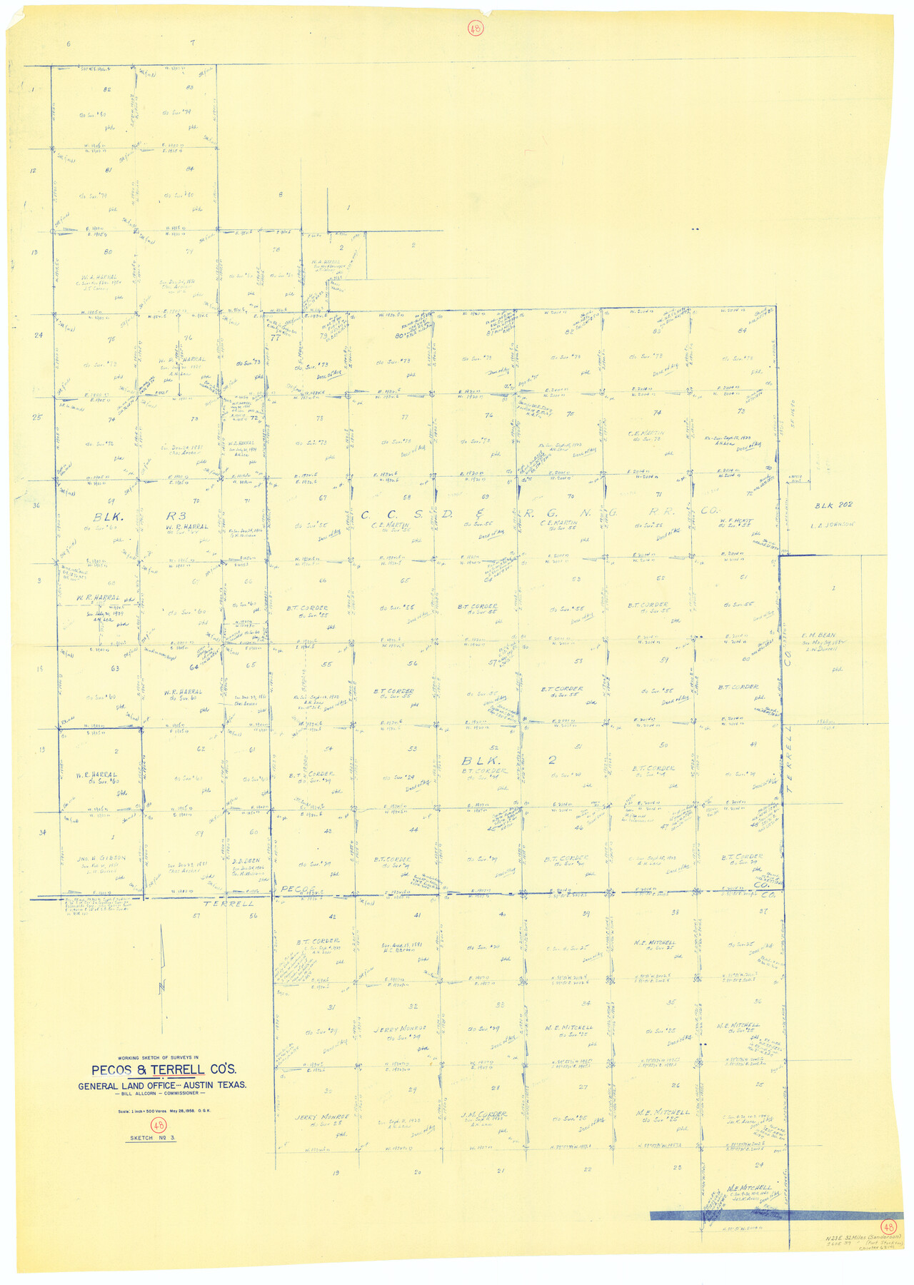 62141, Terrell County Working Sketch 48, General Map Collection