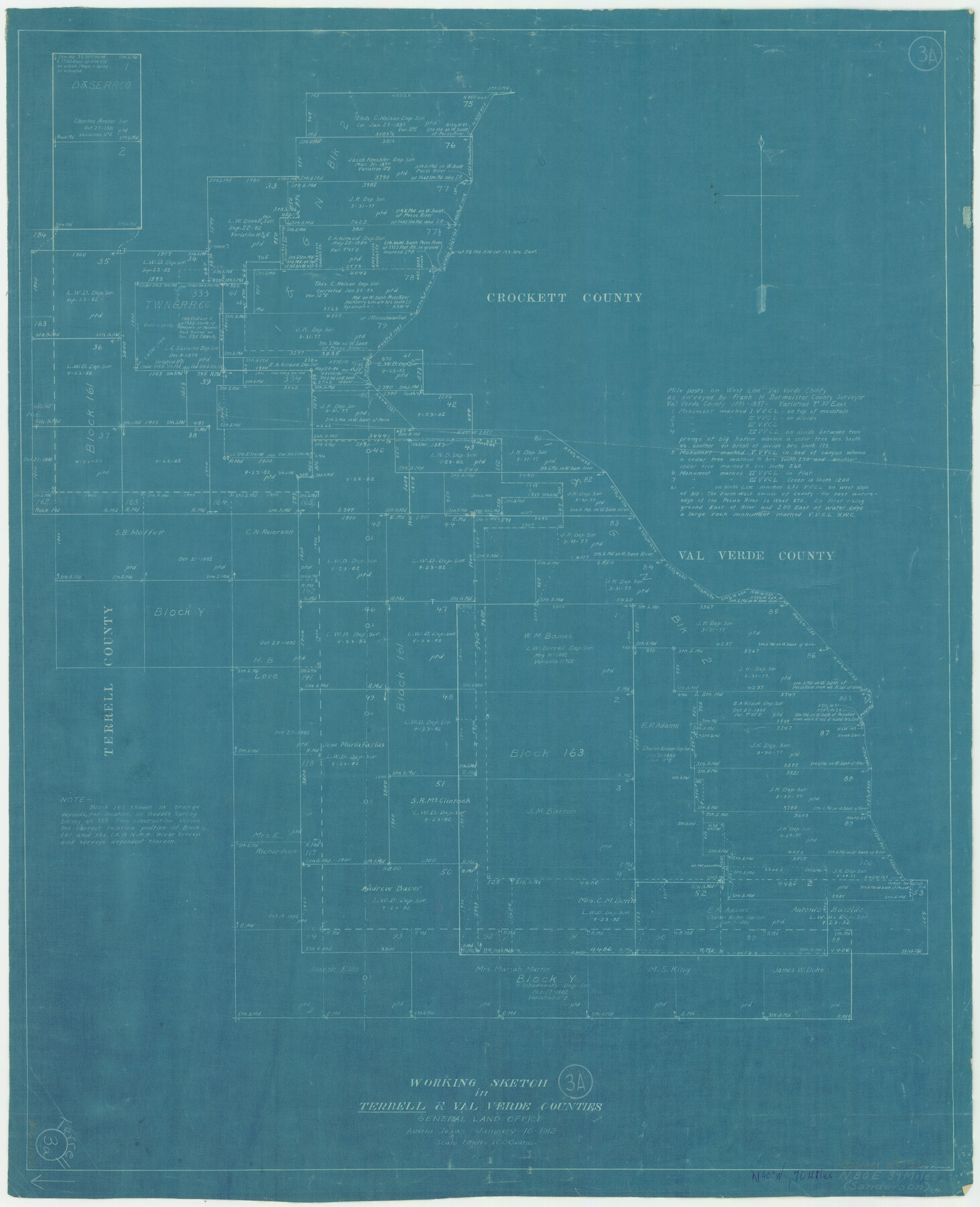 62152, Terrell County Working Sketch 3a, General Map Collection