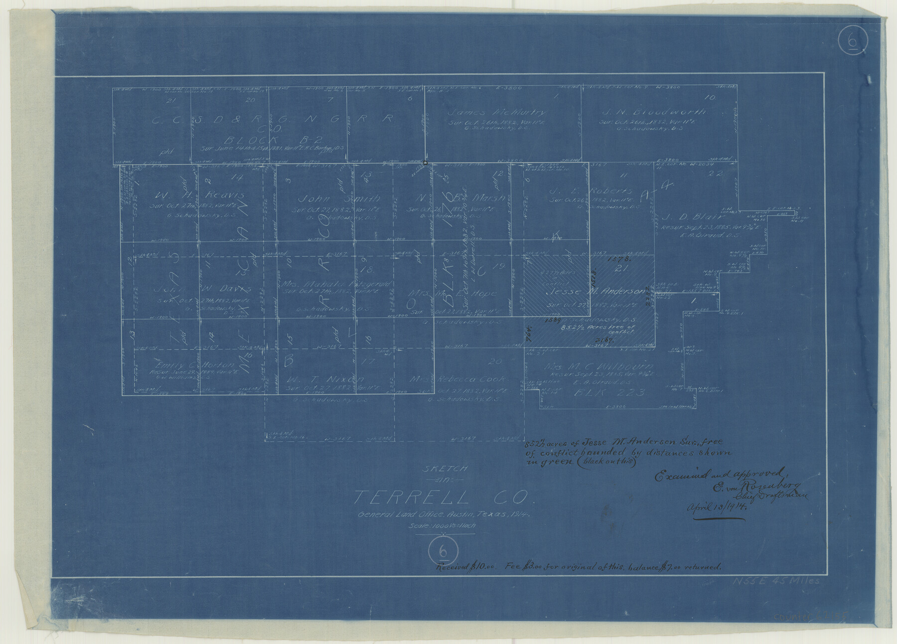 62155, Terrell County Working Sketch 6, General Map Collection