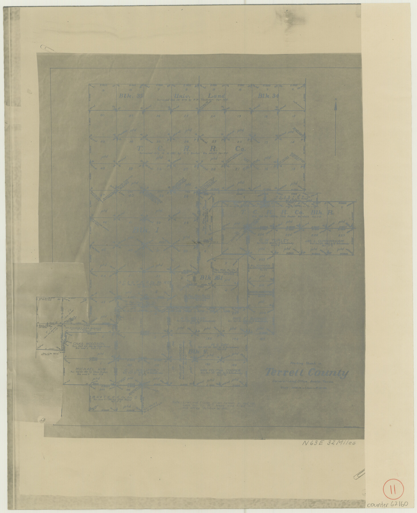 62160, Terrell County Working Sketch 11, General Map Collection