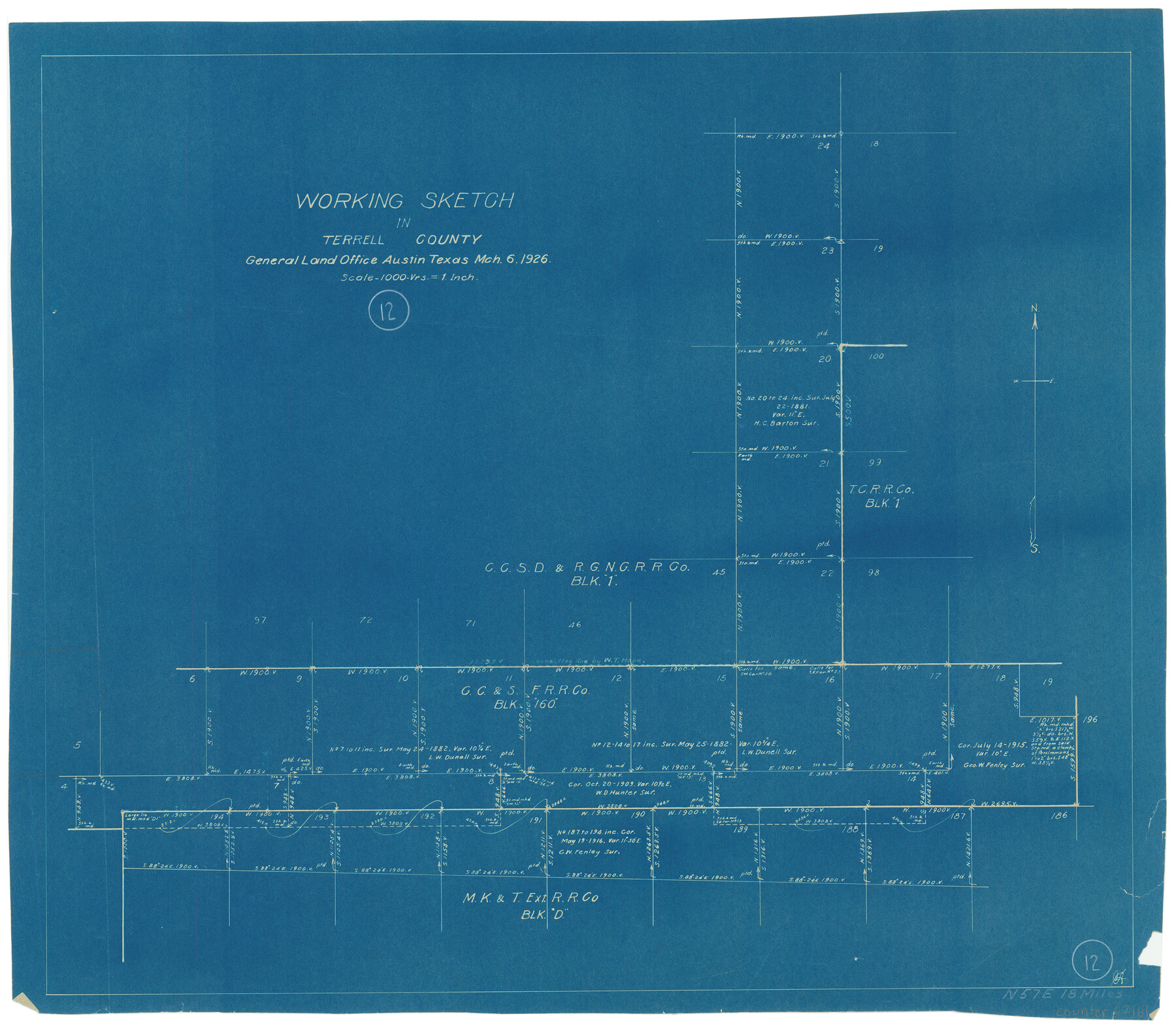 62161, Terrell County Working Sketch 12, General Map Collection