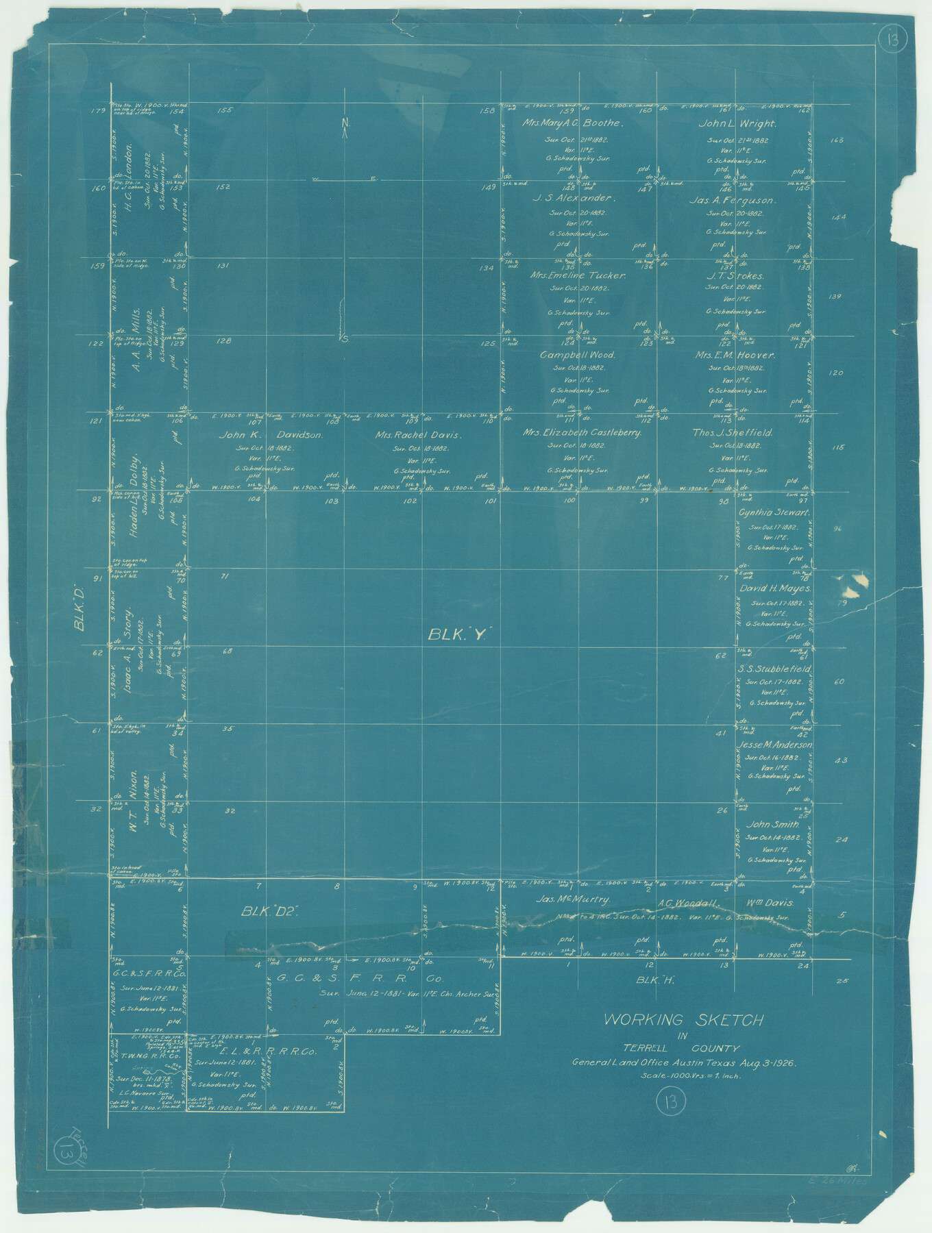 62162, Terrell County Working Sketch 13, General Map Collection