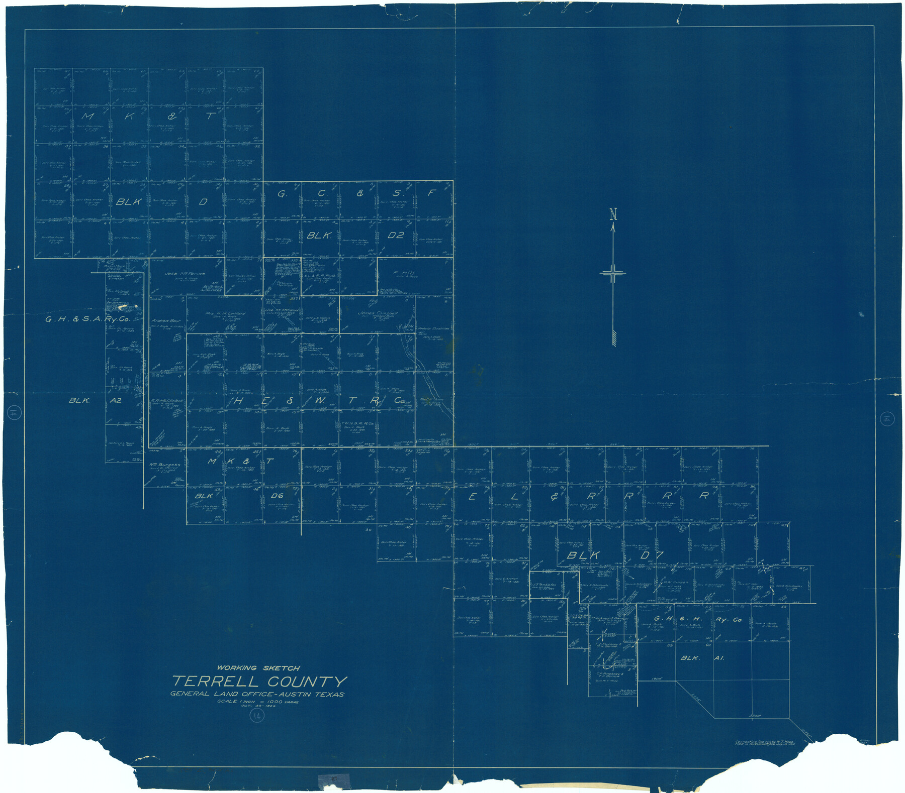 62163, Terrell County Working Sketch 14, General Map Collection
