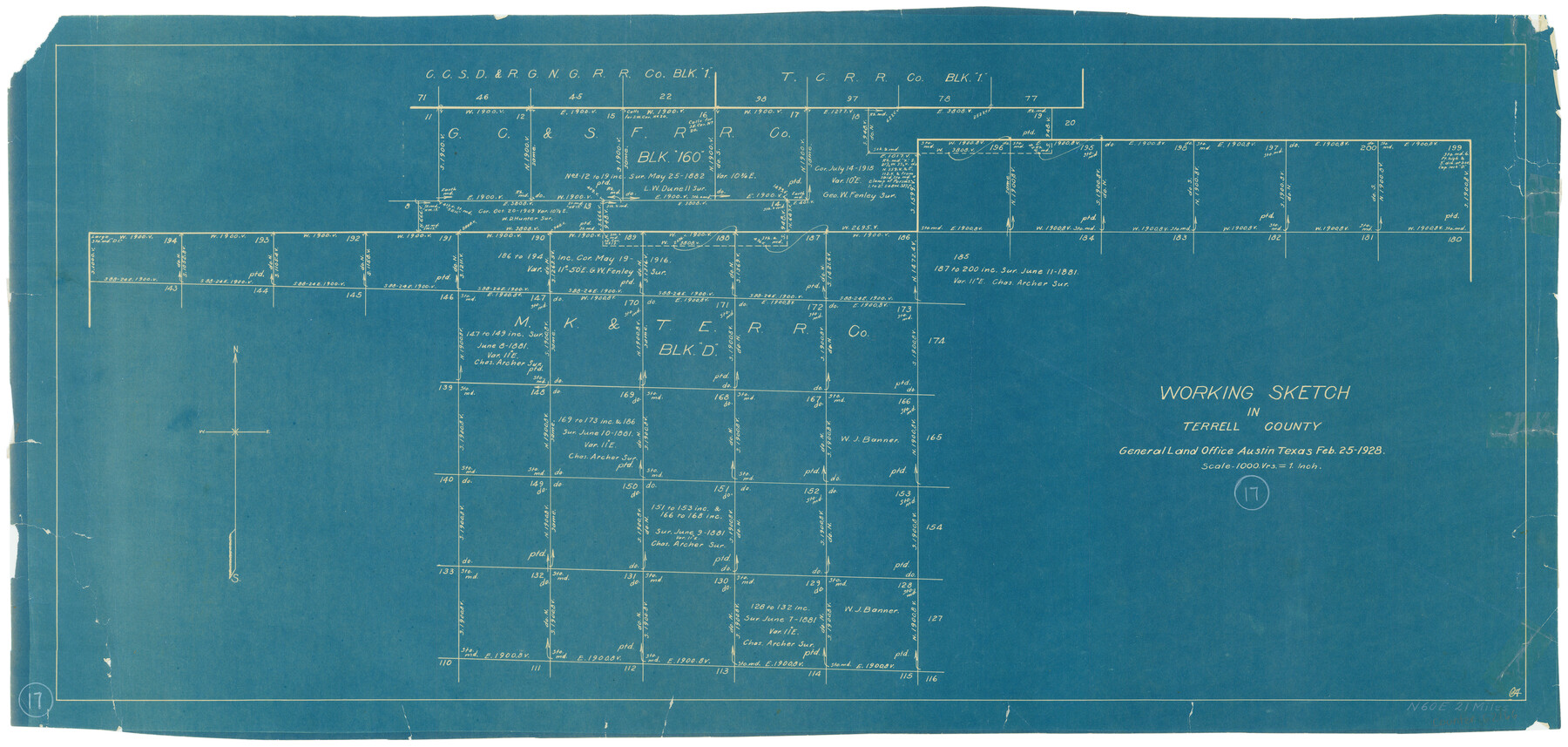 62166, Terrell County Working Sketch 17, General Map Collection