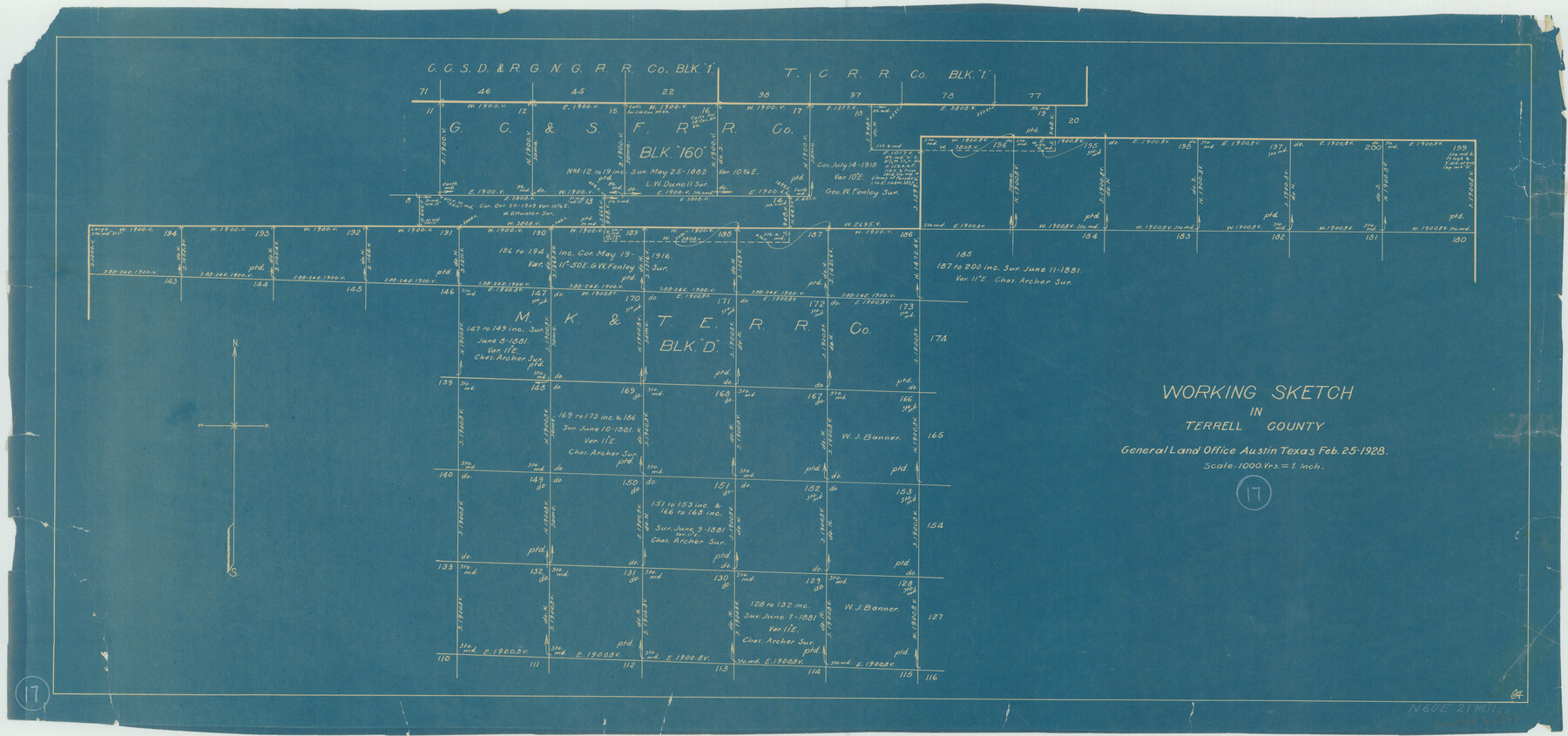 62166, Terrell County Working Sketch 17, General Map Collection