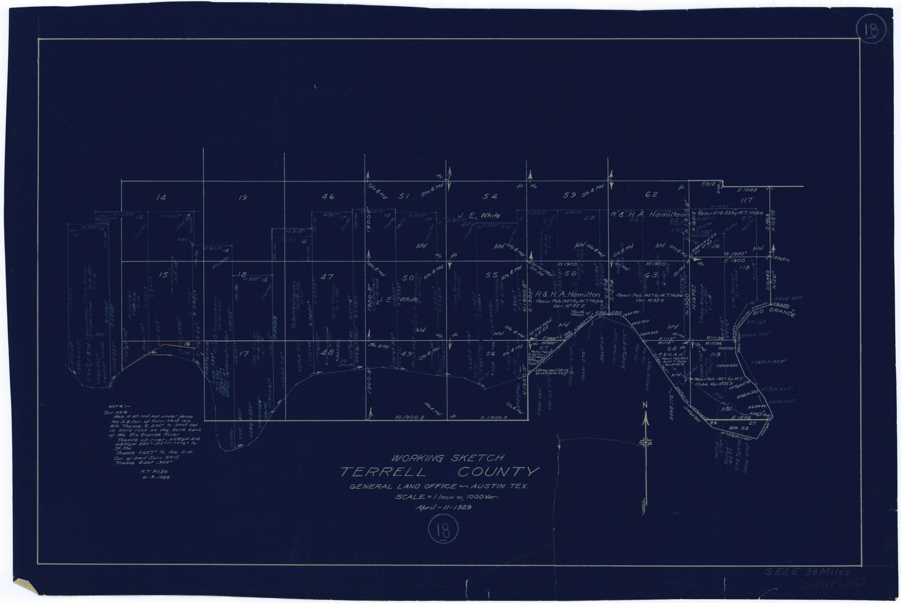 62167, Terrell County Working Sketch 18, General Map Collection