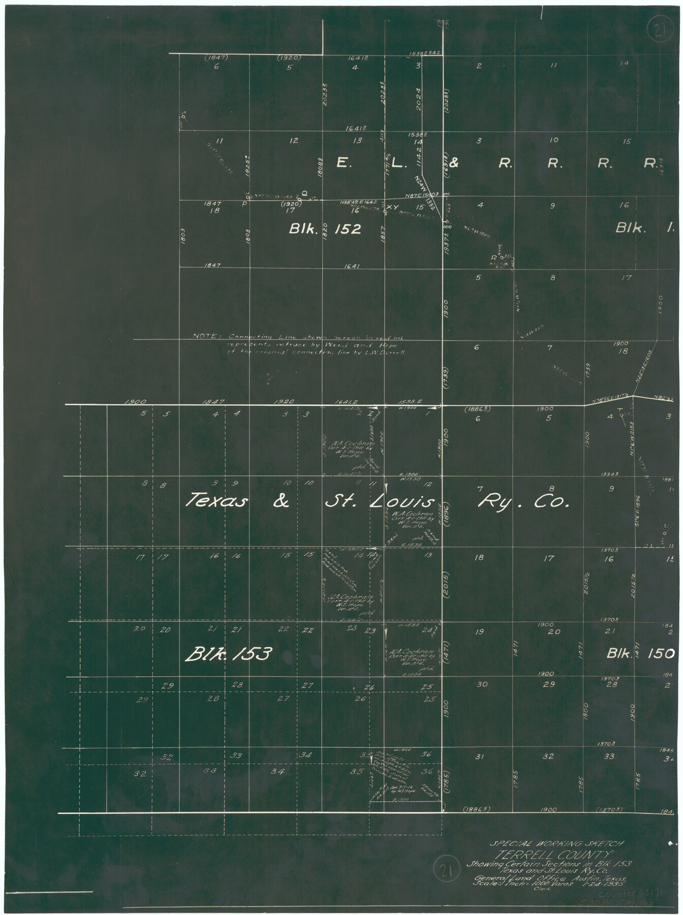 62171, Terrell County Working Sketch 21, General Map Collection