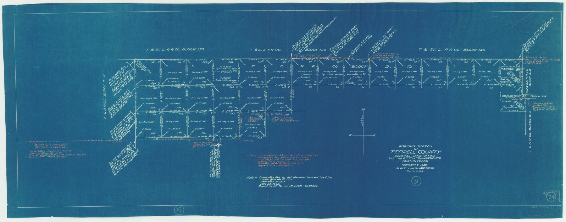 62174, Terrell County Working Sketch 24, General Map Collection