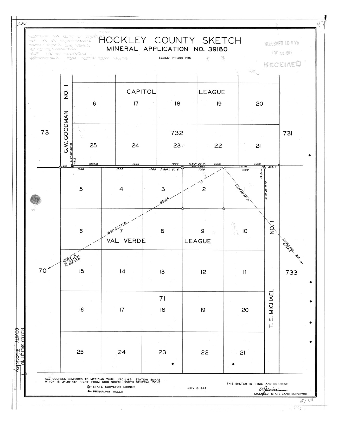 6218, Hockley County Rolled Sketch 9, General Map Collection